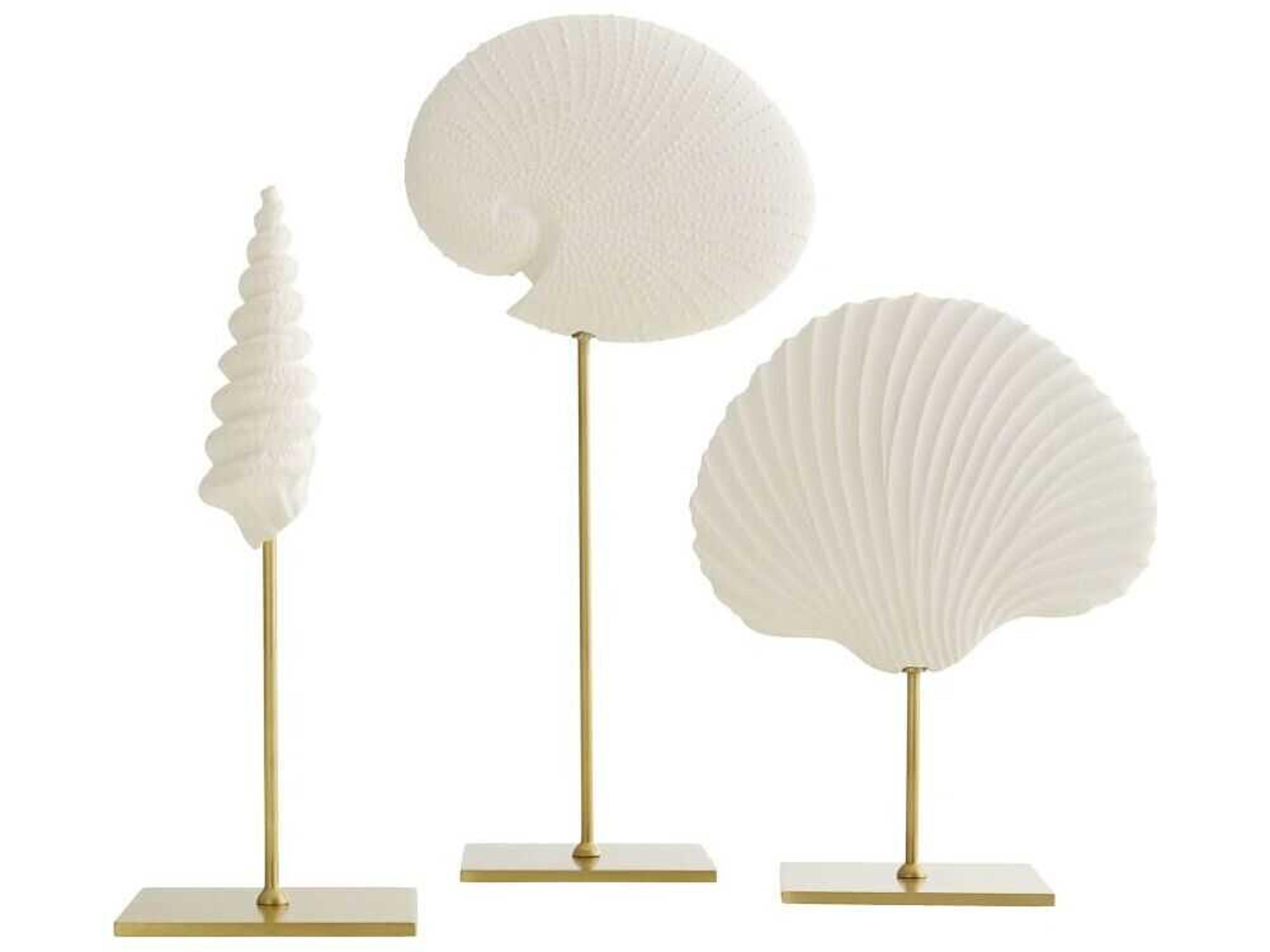 Arteriors Home Shell White Sculpture Set of 3
