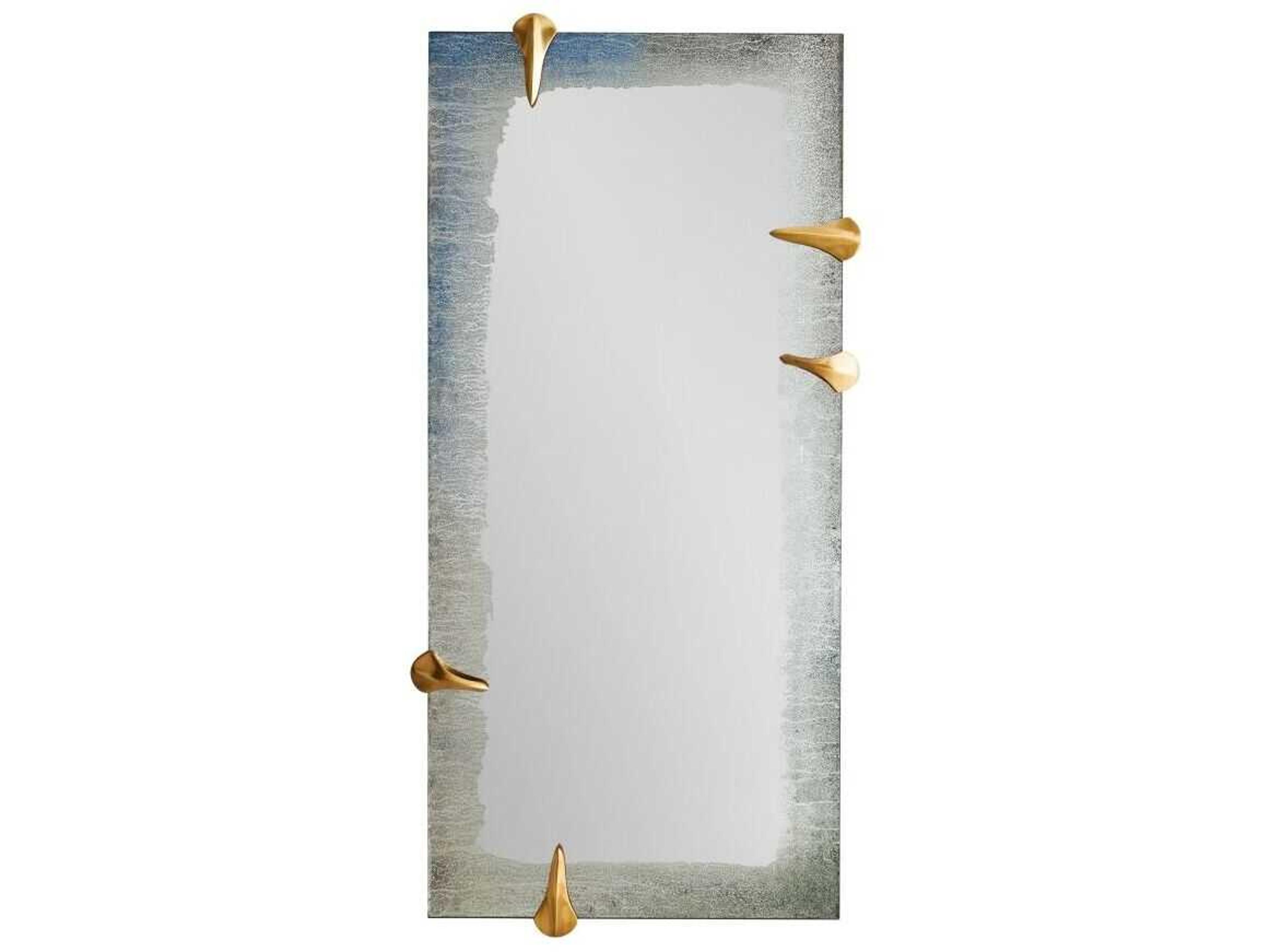 Arteriors Home Edged Antique Brass Rectangular Wall Mirror