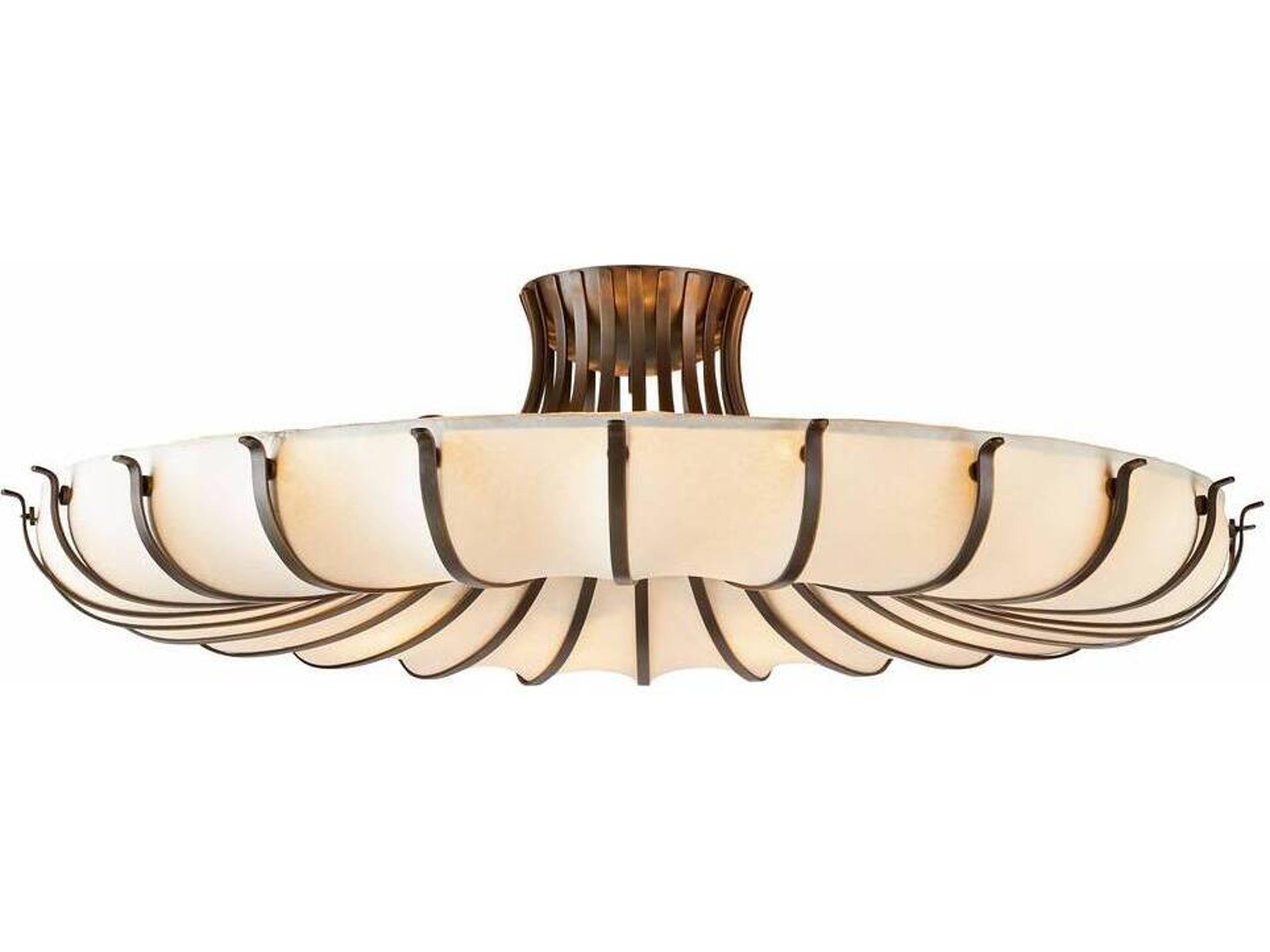 Arteriors Home Chambers 10-Light Ivory English Bronze Round Semi Flush Mount