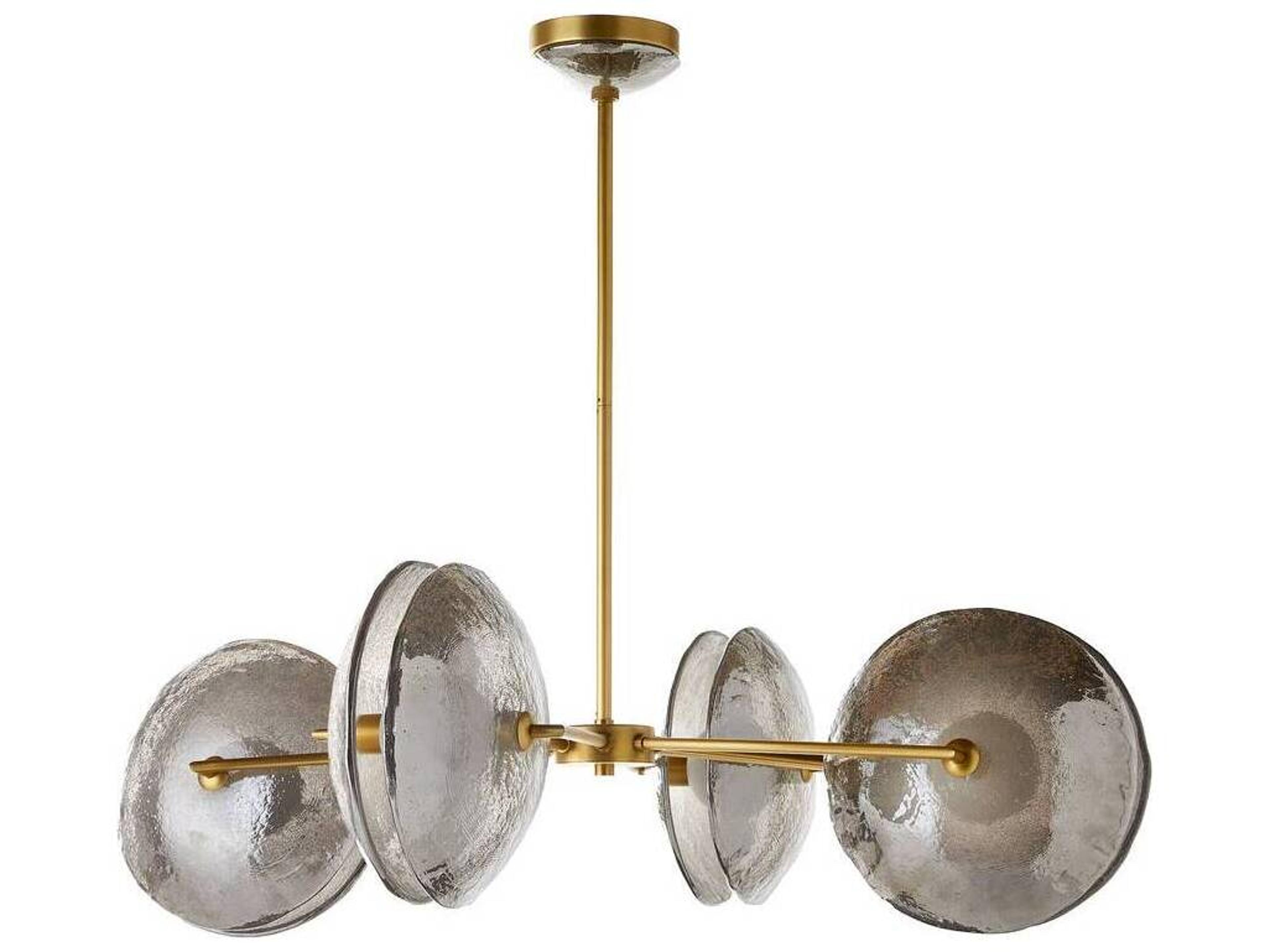 Arteriors Home Whitney 4-Light Smoke Luster Frosted Gold Chandelier