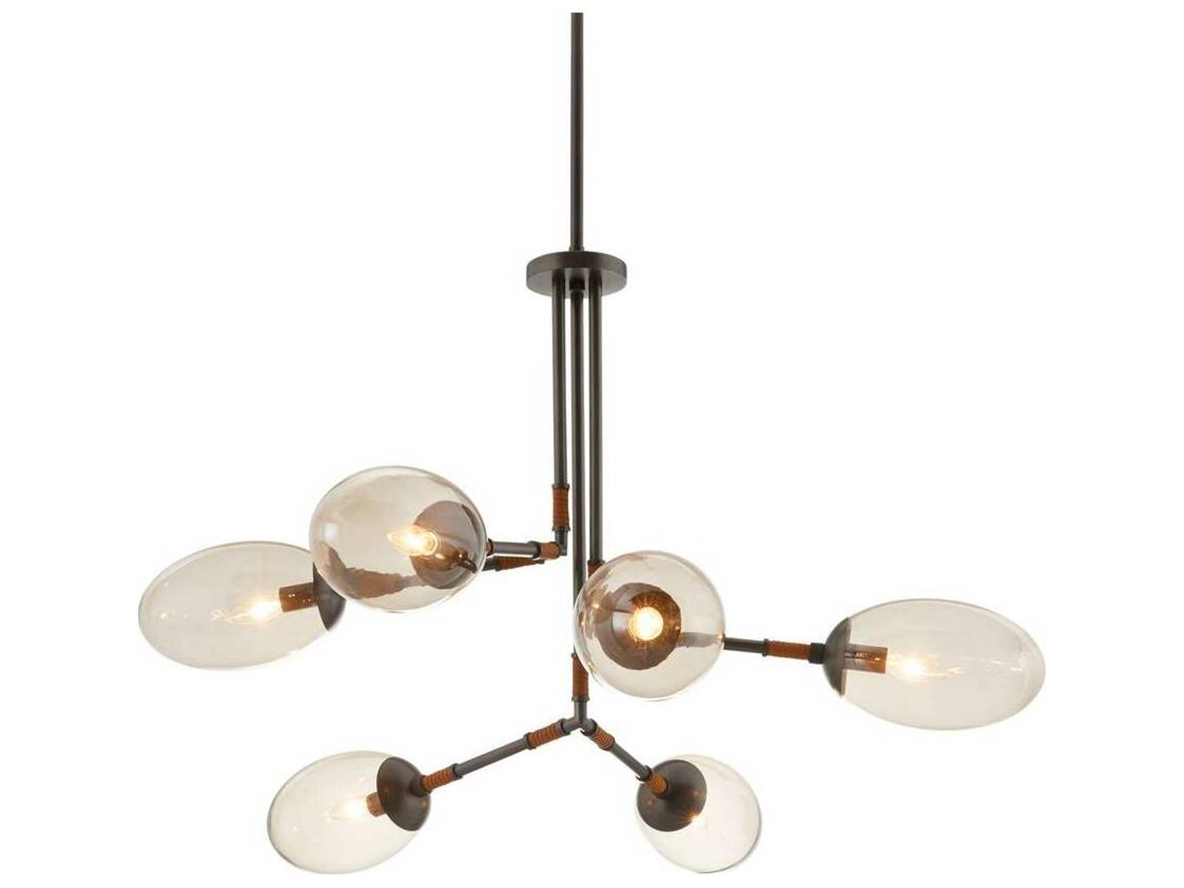 Arteriors Home Falcon 6-Light Smoke English Bronze Chandelier