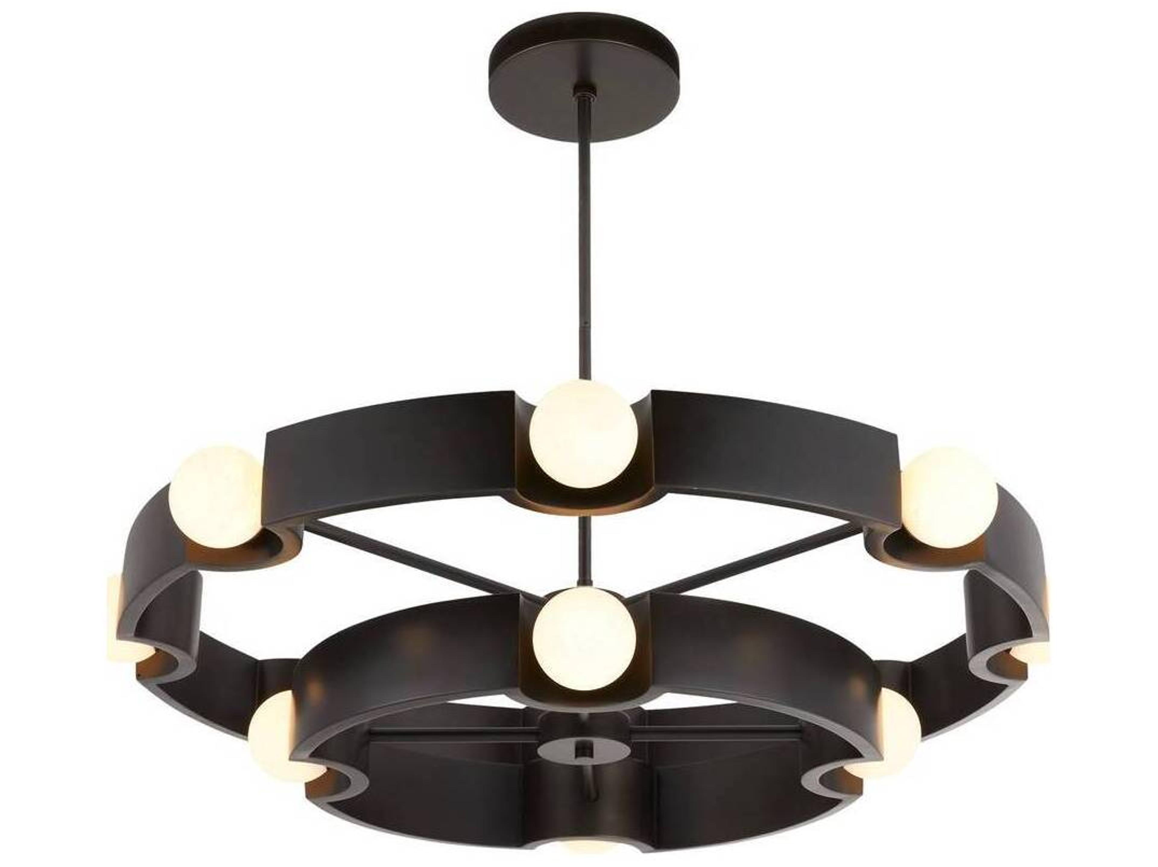 Arteriors Home Hans 12-Light Swirl English Bronze Globe Round Chandelier