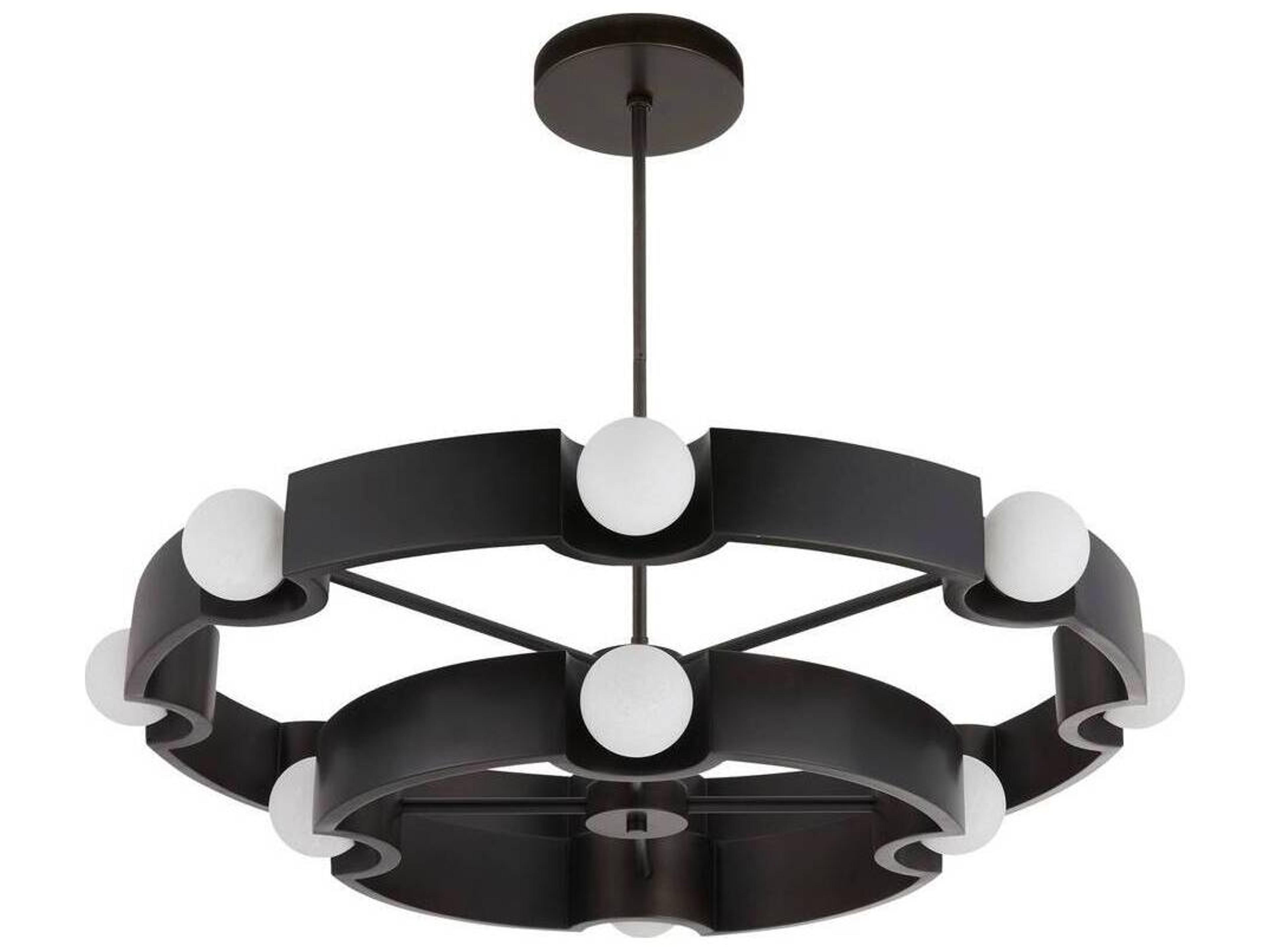 Arteriors Home Hans 12-Light Swirl English Bronze Globe Round Chandelier