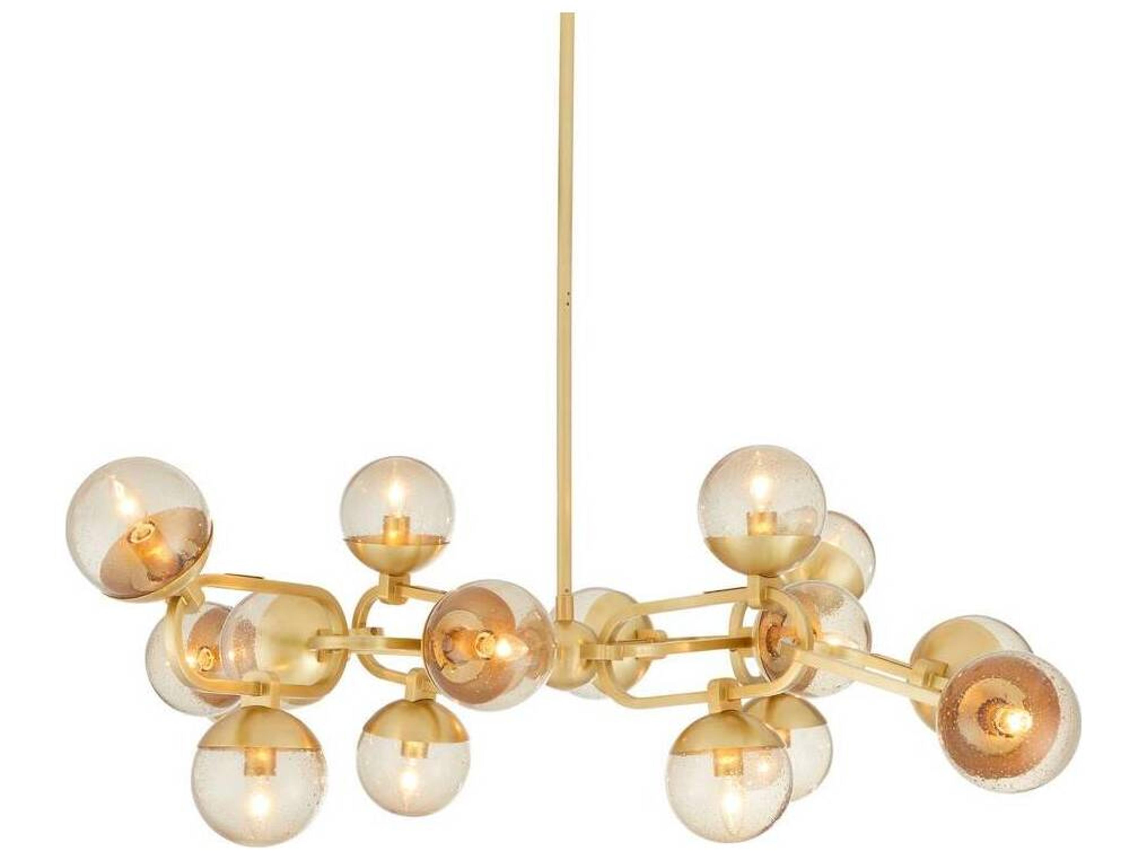 Arteriors Home Hadly 16-Light Smoke Antique Brass Globe Chandelier