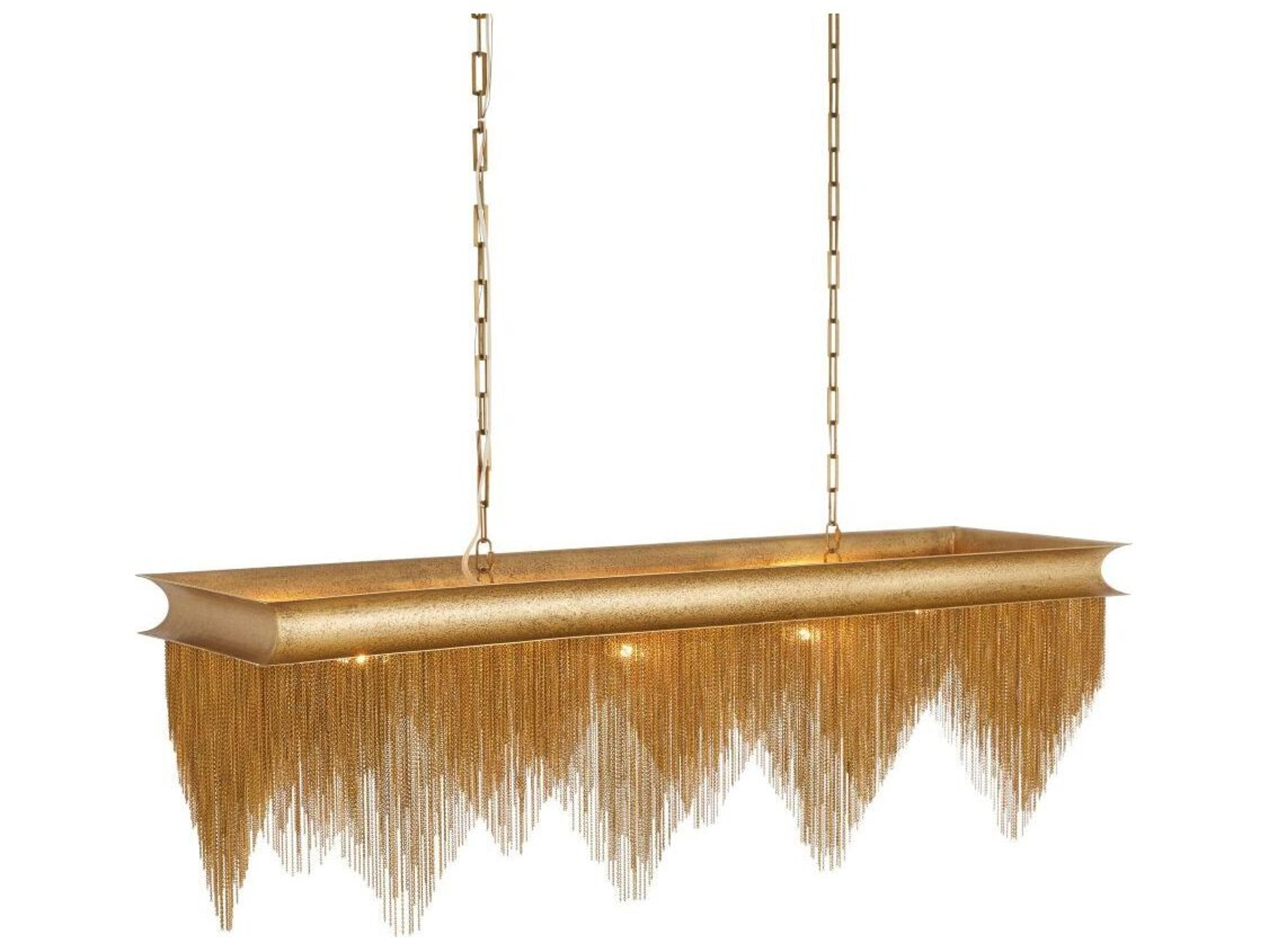 Heiress 6-Light Vintage Brass Geometric Chandelier