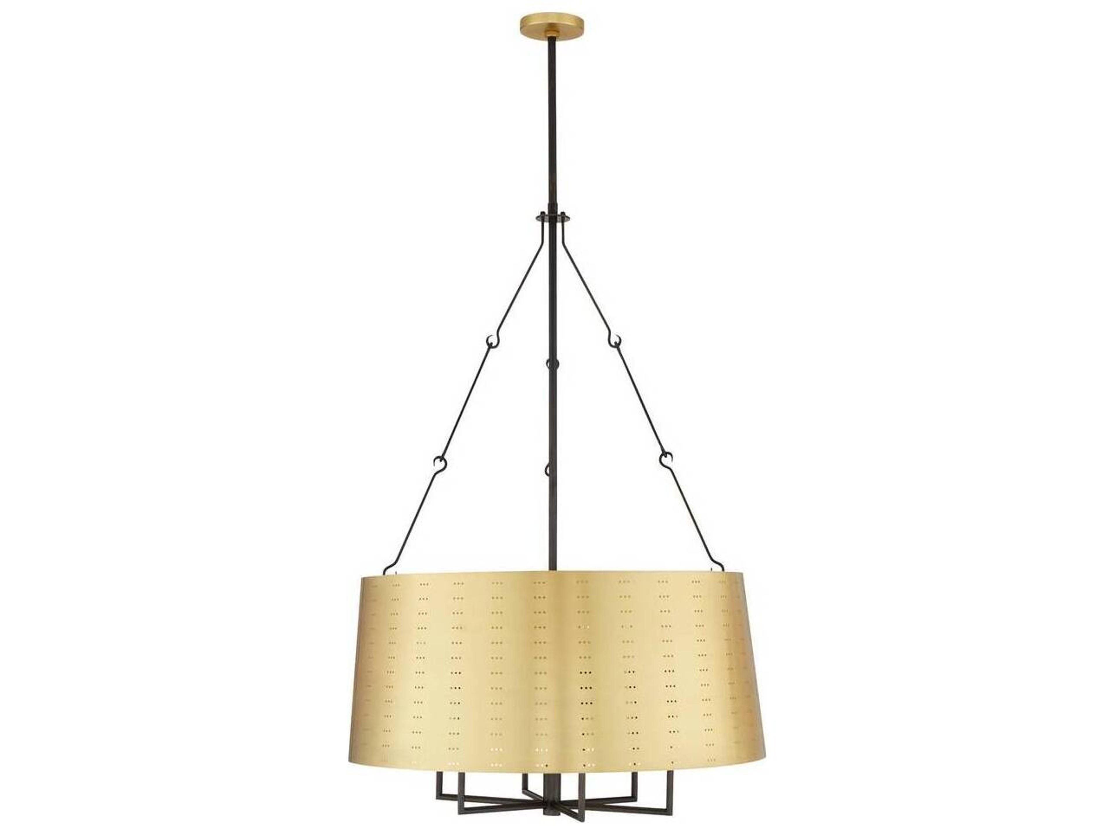 Arteriors Home Felipe 6-Light Antique Brass English Bronze Drum Chandelier