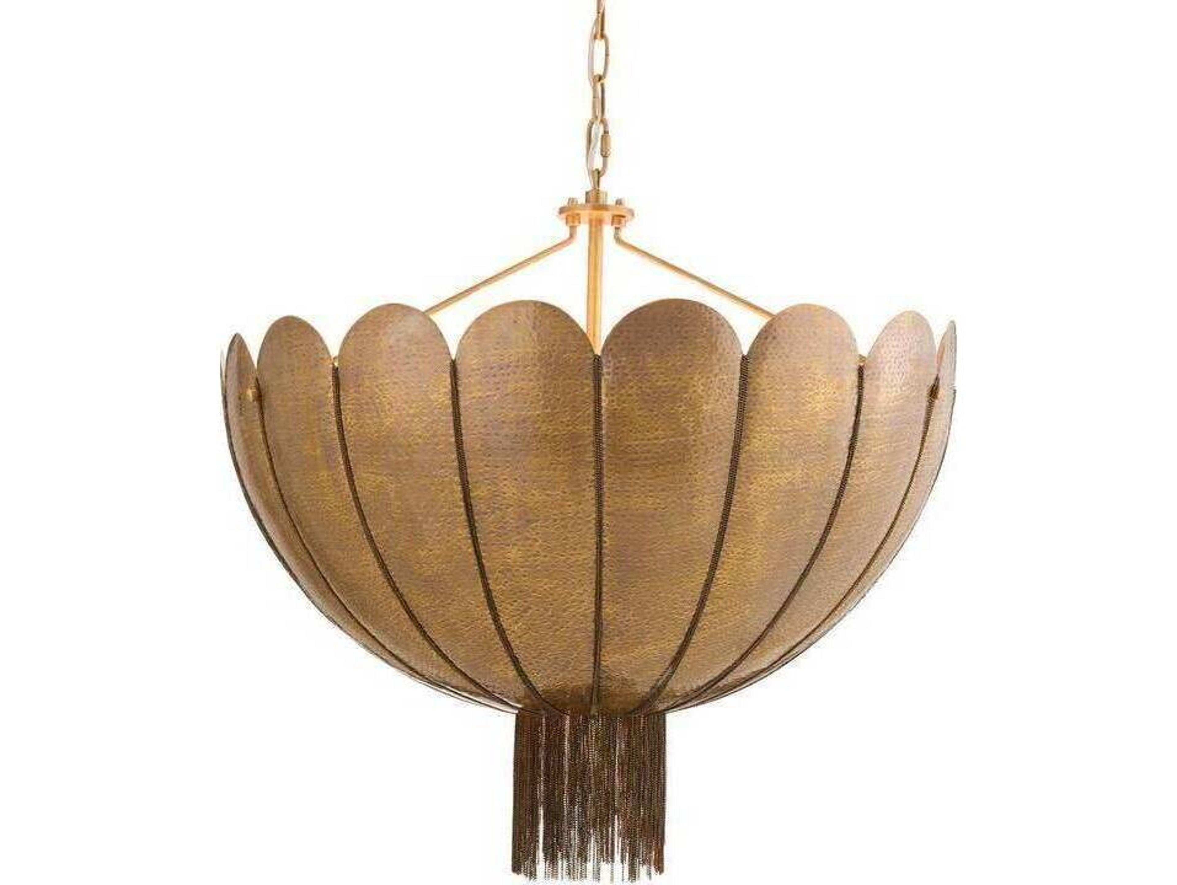 Arteriors Home Inaya Arteriors Home 3-Light Antique Brass Gold Bowl Pendant