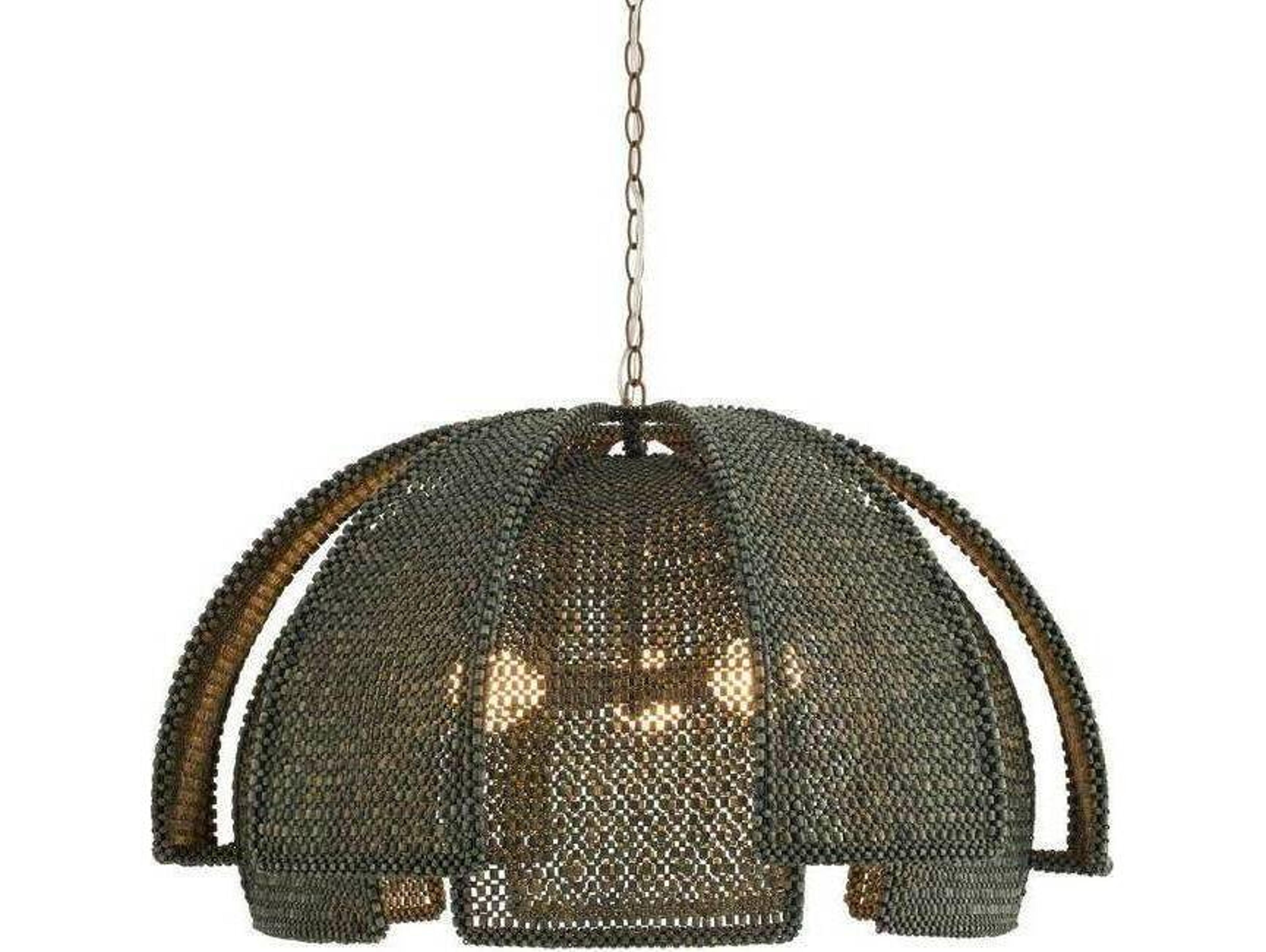 Arteriors Home Kamari Arteriors Home 3-Light Gray Dome Pendant