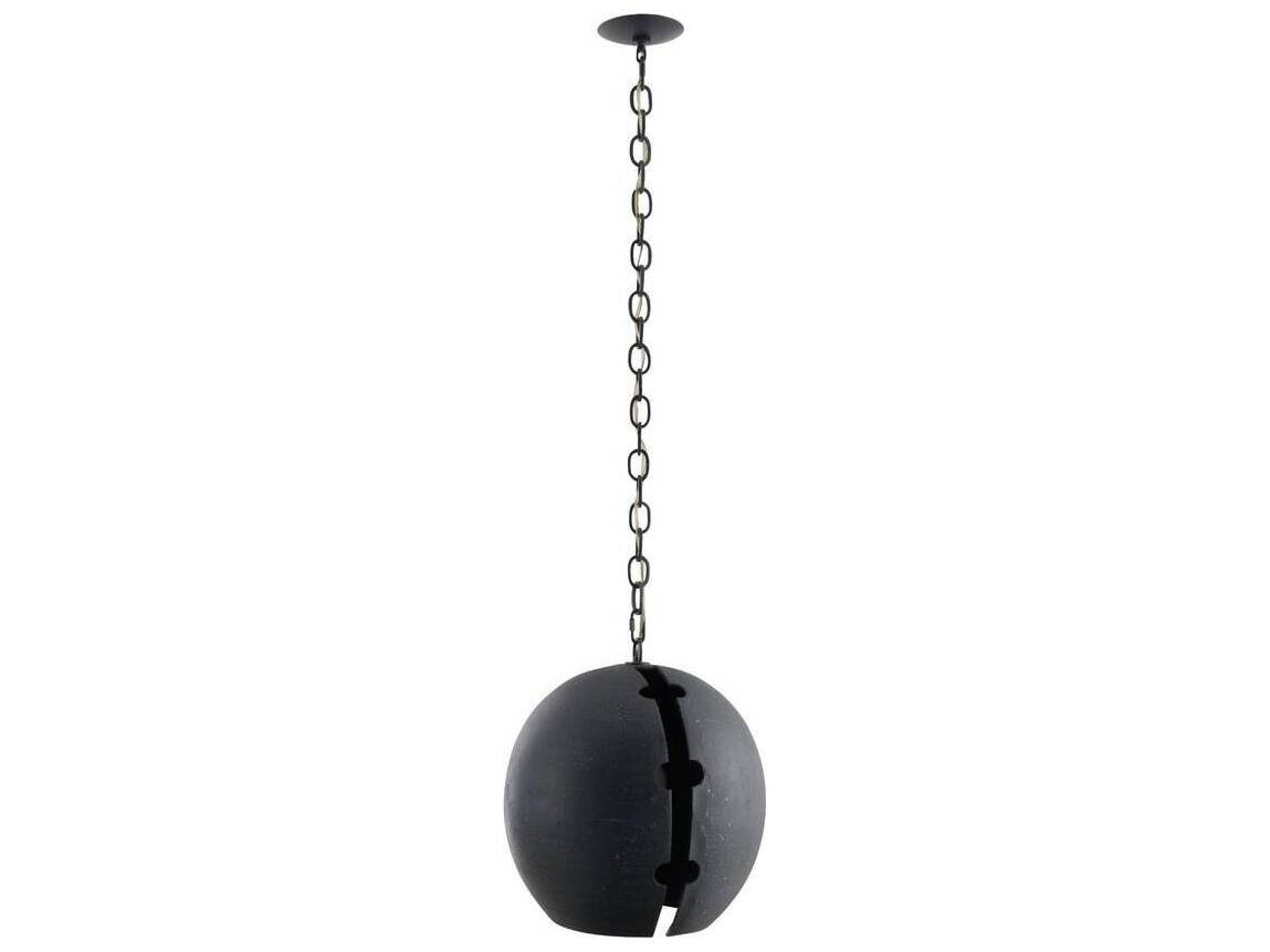 Arteriors Home Hartland 1-Light Matte Charcoal Black Globe Pendant