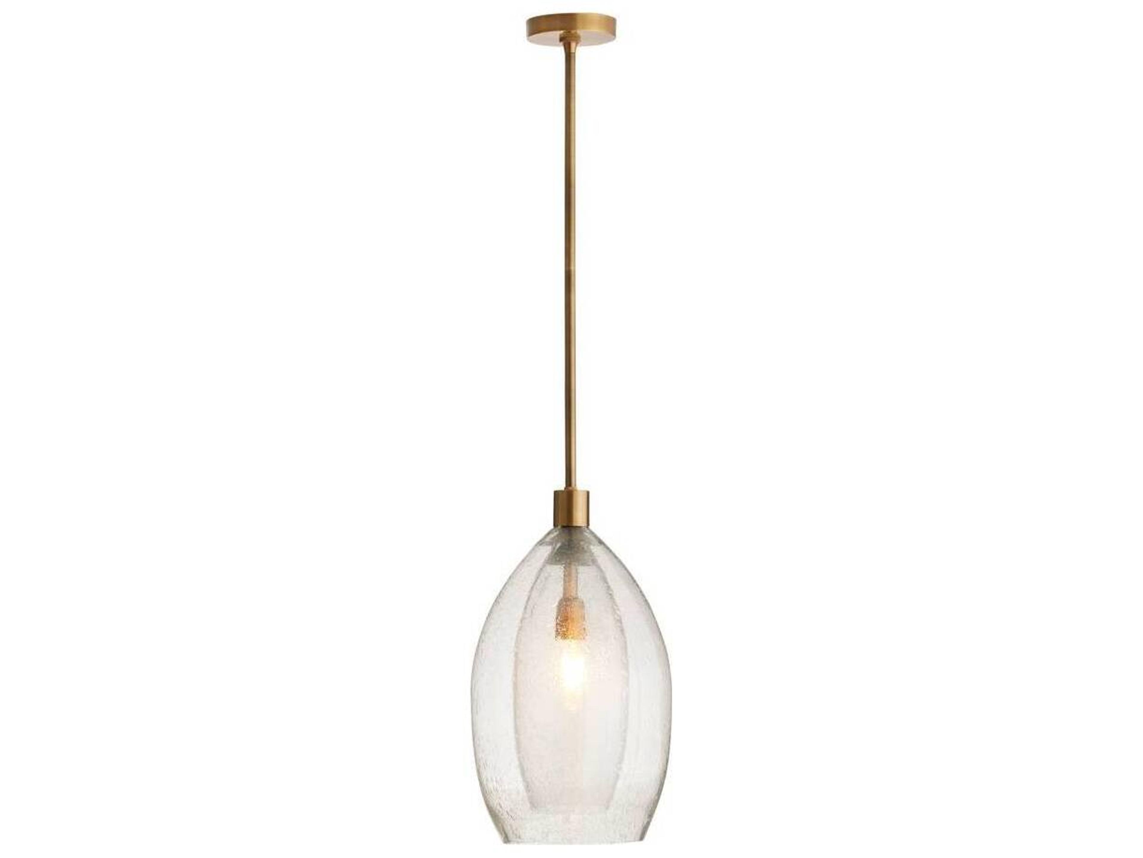 Arteriors Home Hilary 1-Light Clear Vintage Brass Mini Pendant