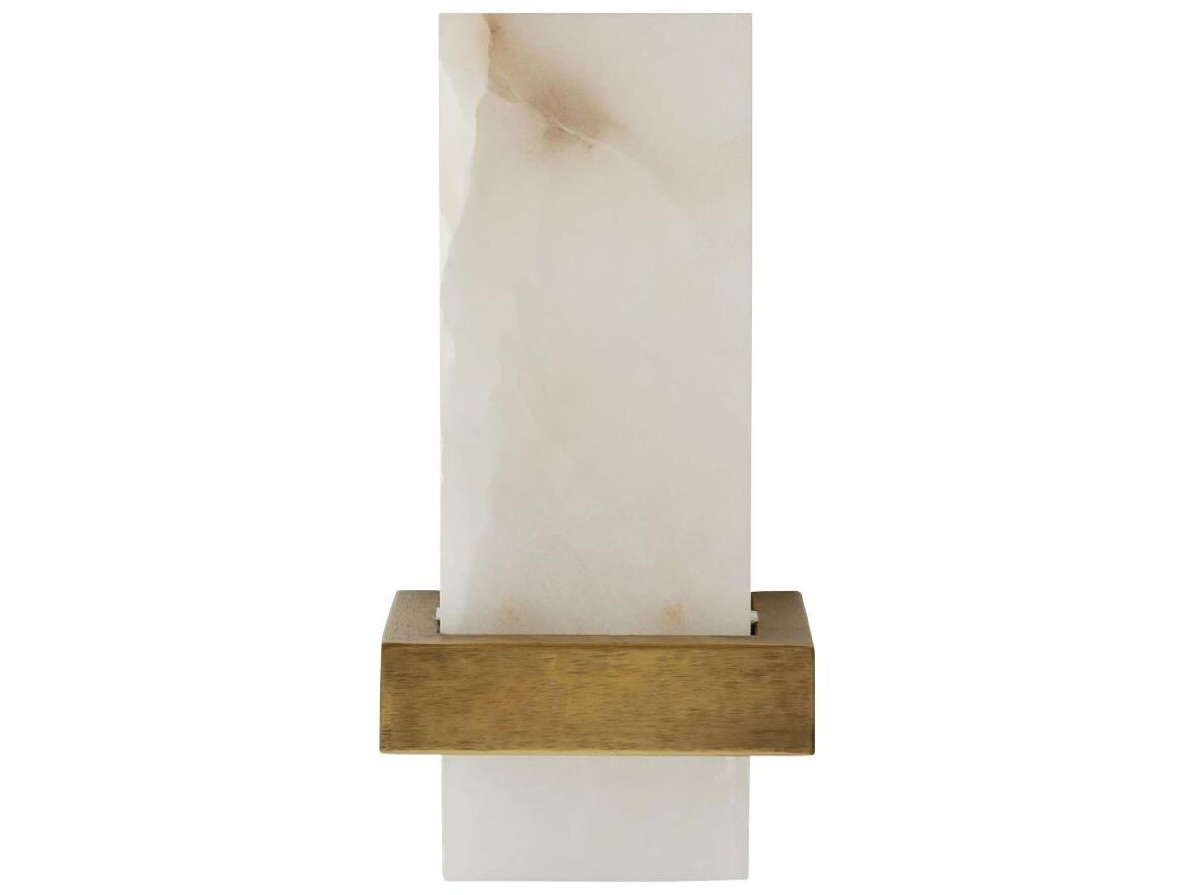 Arteriors Home Wembley 1-Light White Antique Brass Wall Sconce