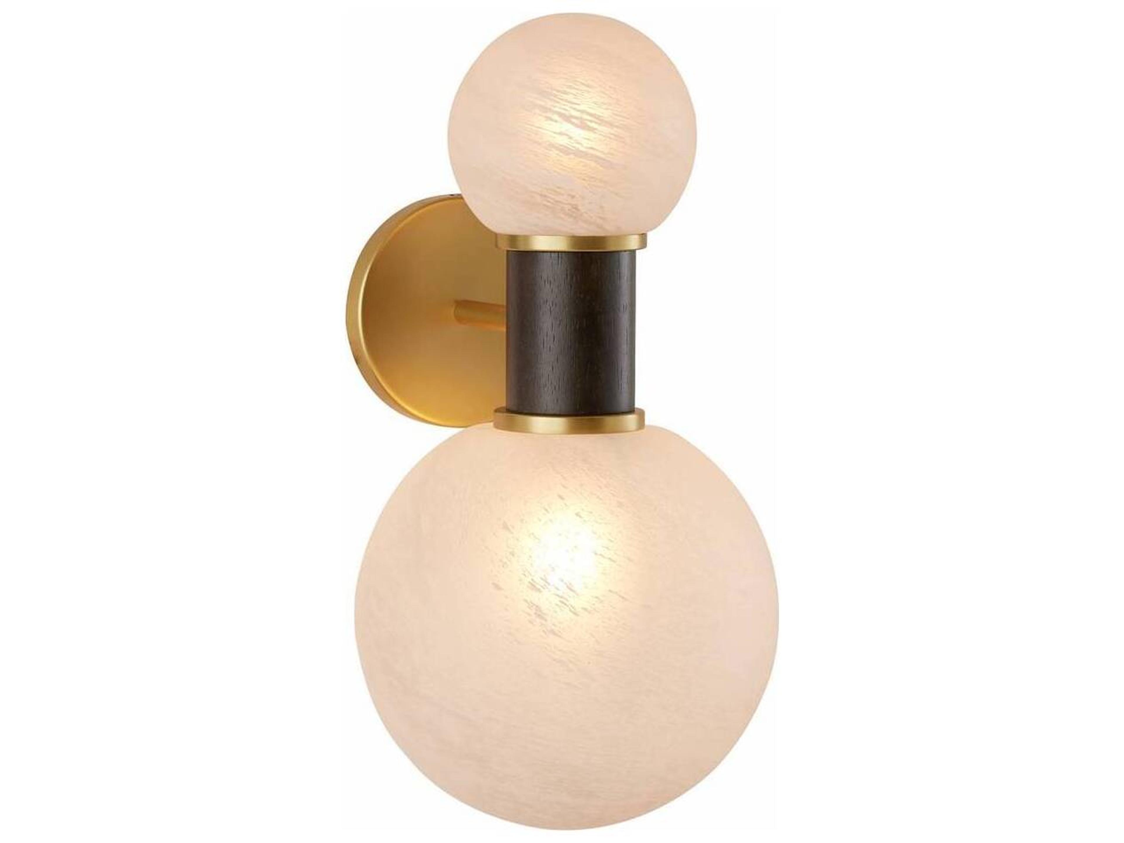 Arteriors Home Cheyanne 2-Light Opal Swirl Gray Wash Brass Wall Sconce