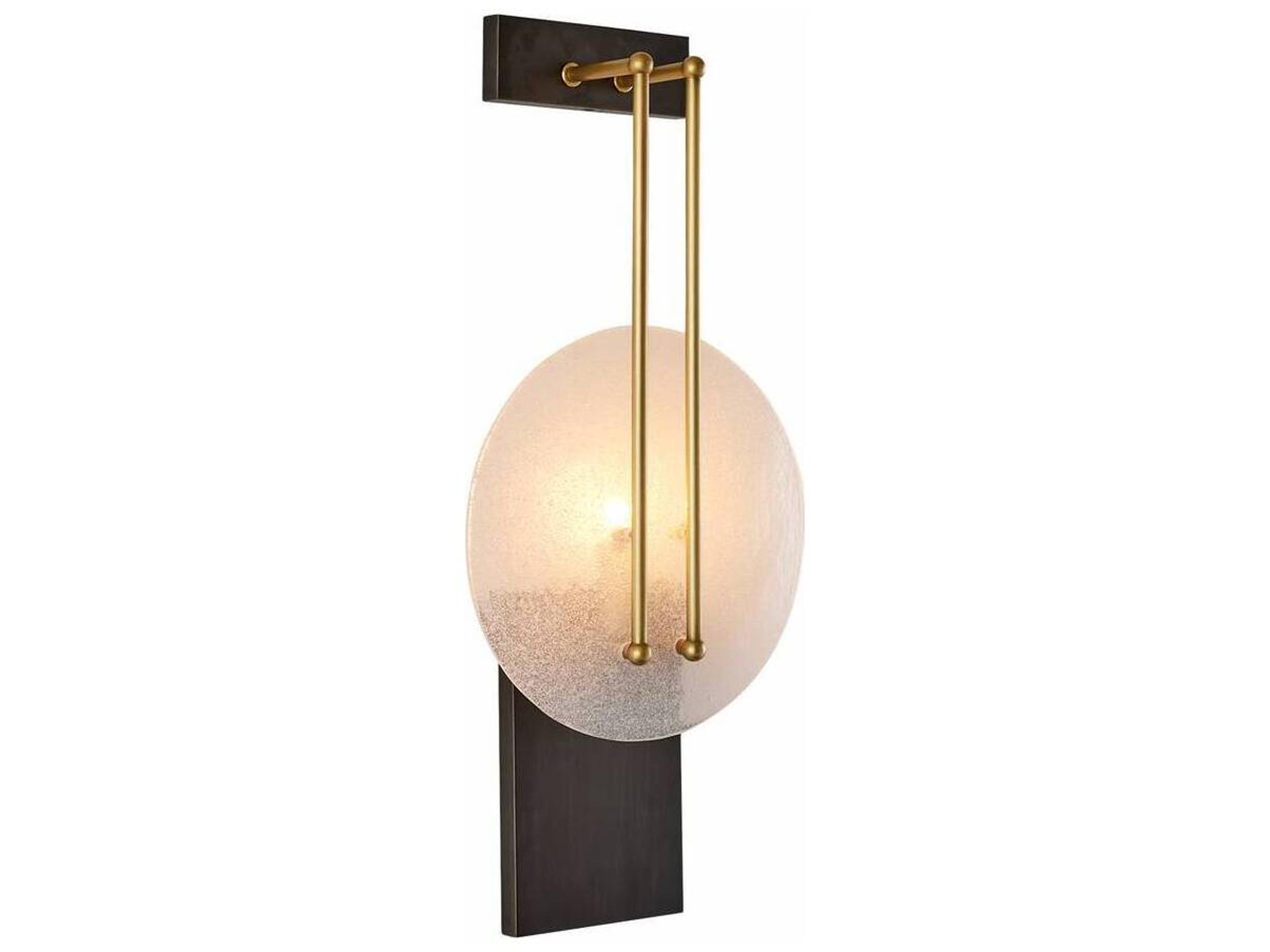 Arteriors Home Clover 1-Light Clear Seedy Antique Brass Wall Sconce