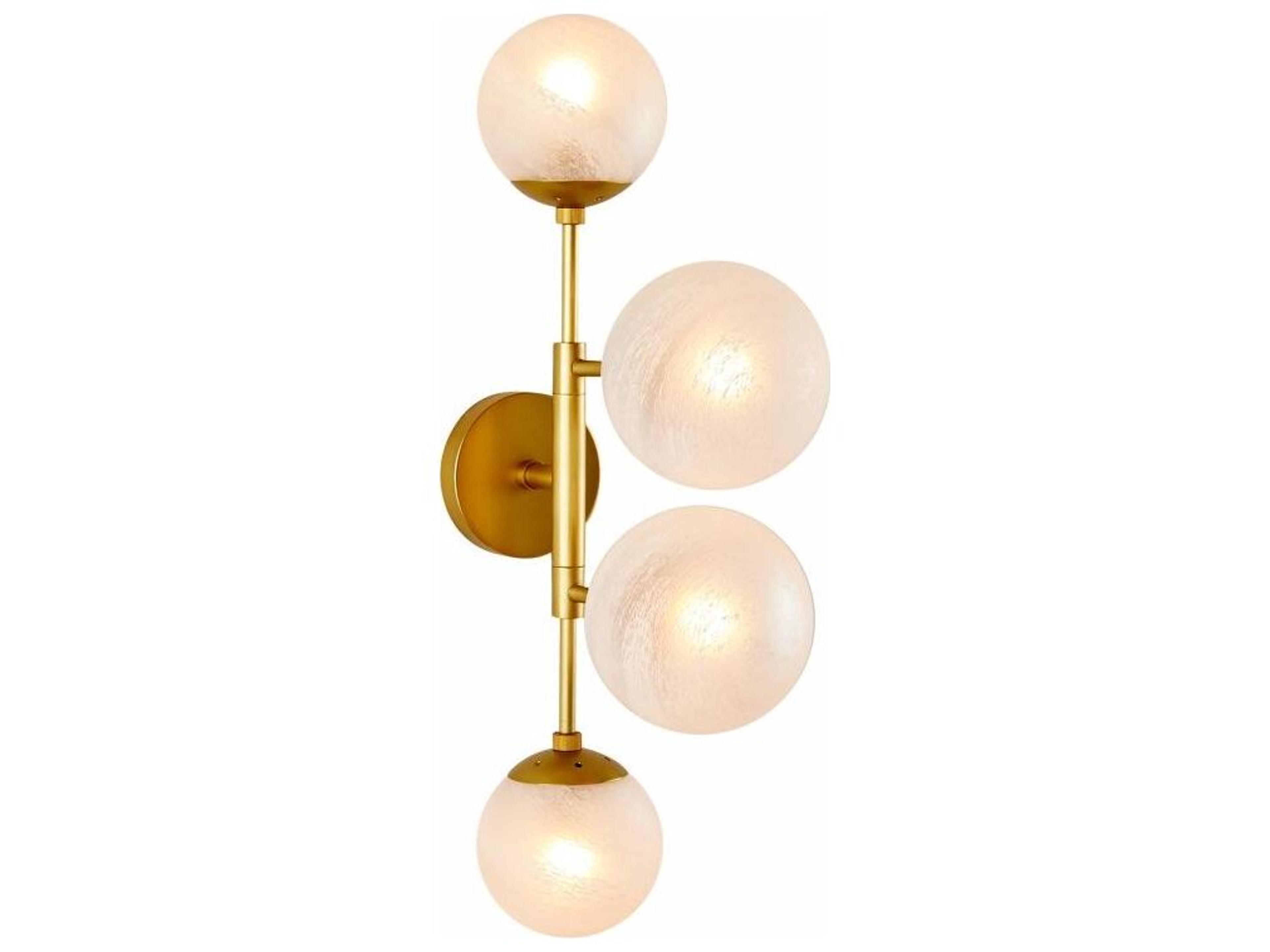 Arteriors Home Christelle 4-Light Matte Swirl Antique Brass Wall Sconce