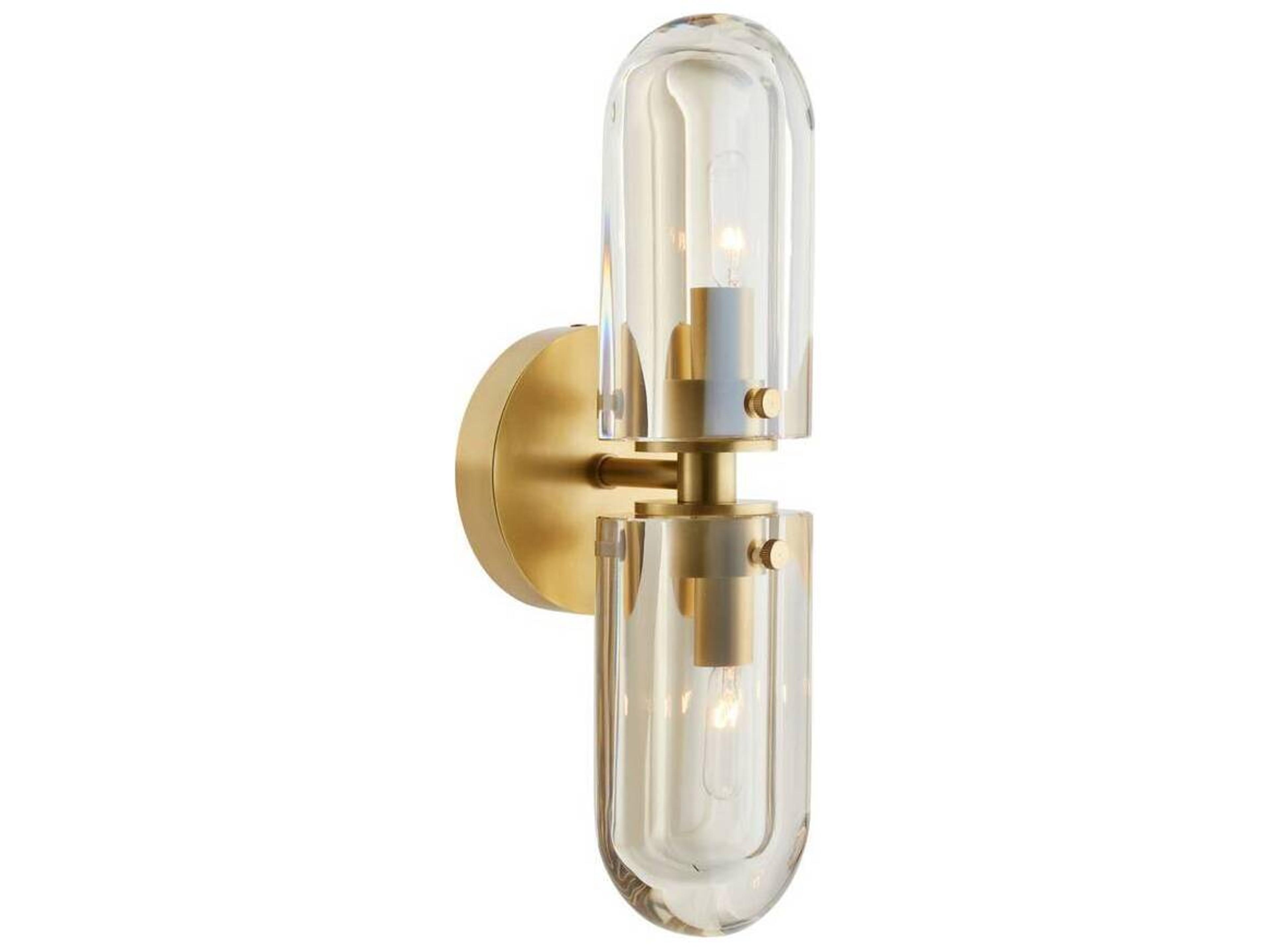 Arteriors Home Javier 2-Light Champagne Antique Brass Wall Sconce