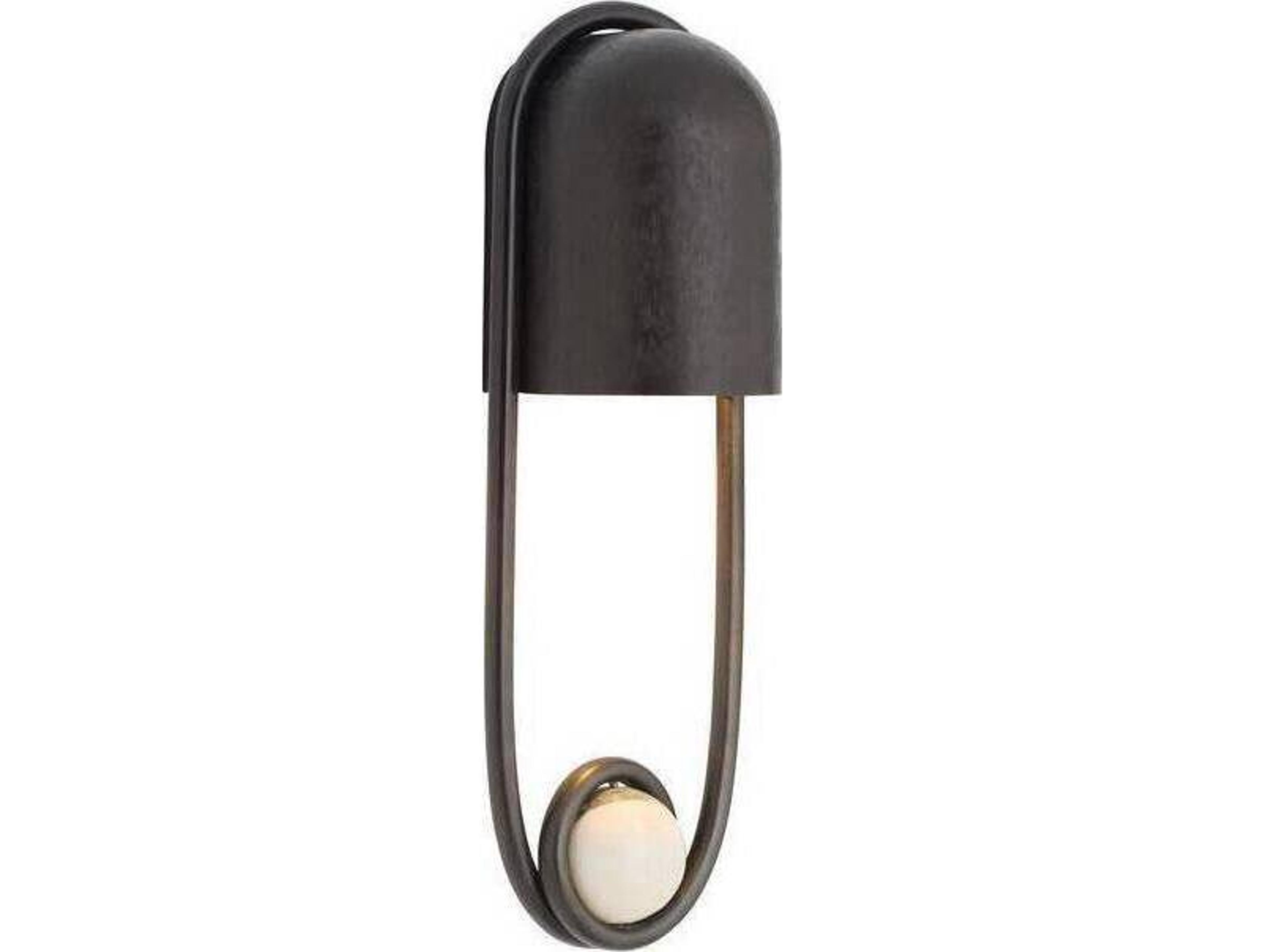 Arteriors Home Ilma Arteriors Home 1-Light English Bronze White And Gray Black Wall Sconce