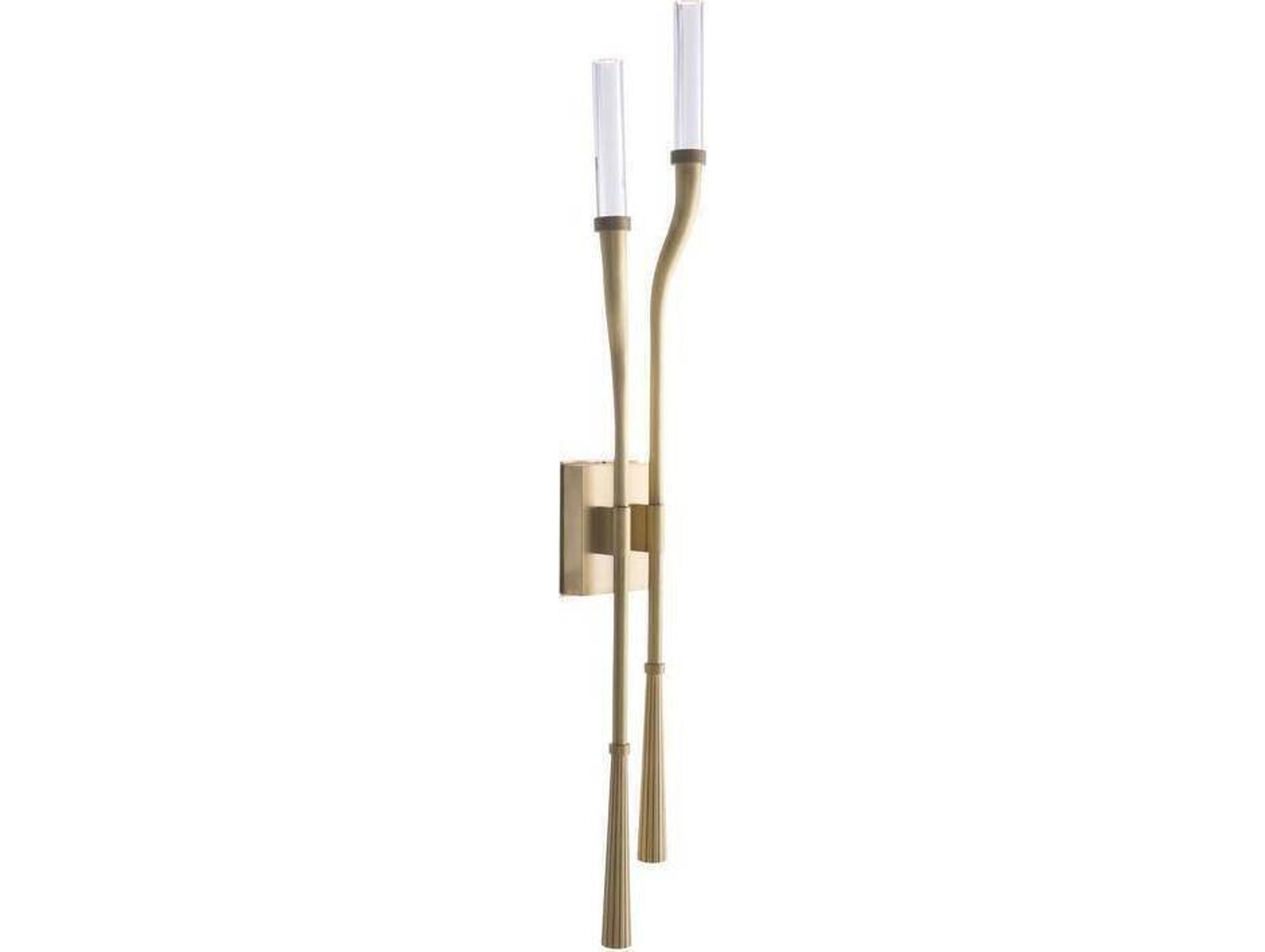 Arteriors Home Italo Arteriors Home 2-Light Clear Antique Brass Gold Wall Sconce