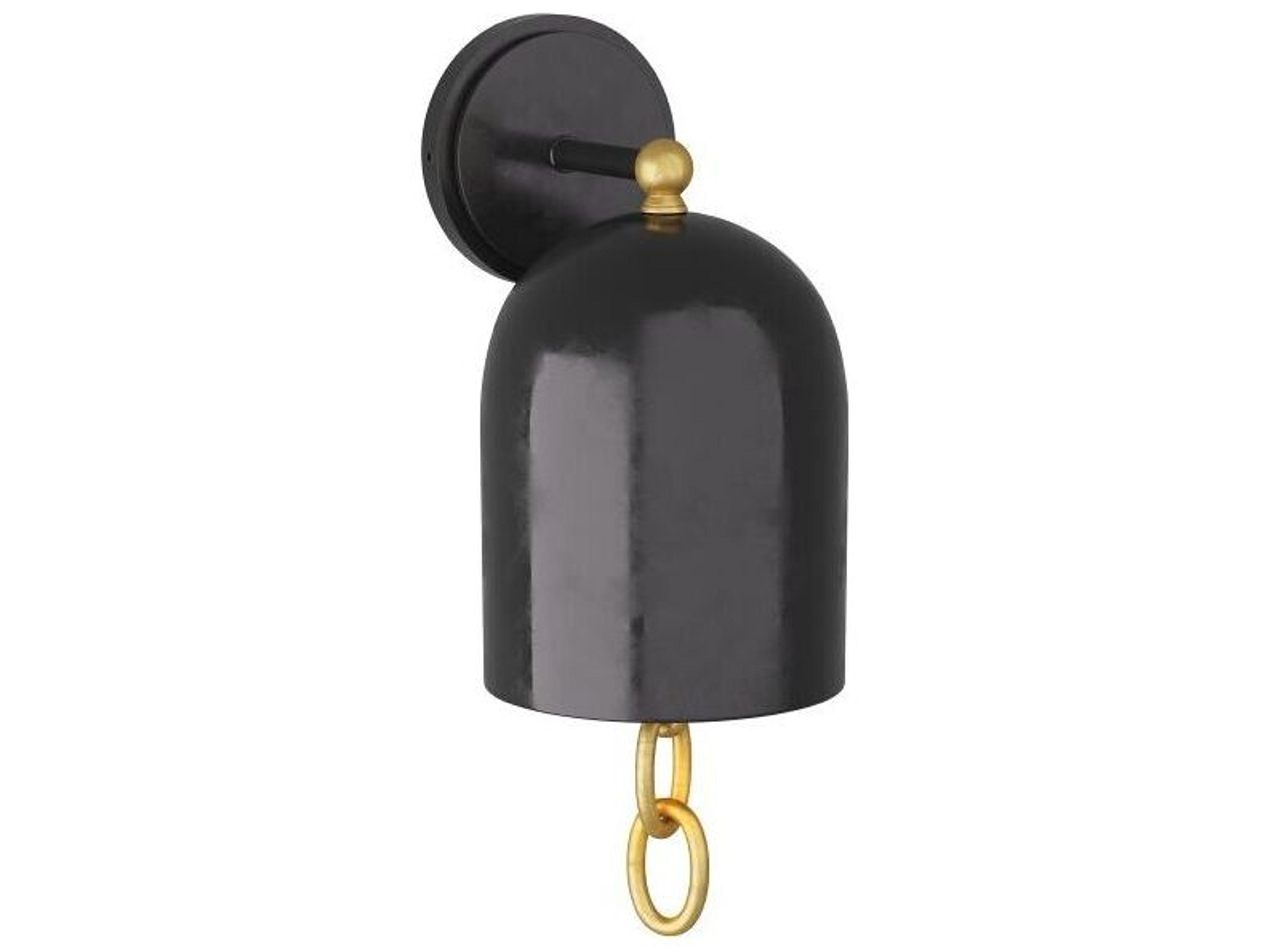 Arteriors Home Antoni 1-Light Bronze Polished Brass Black Wall Sconce