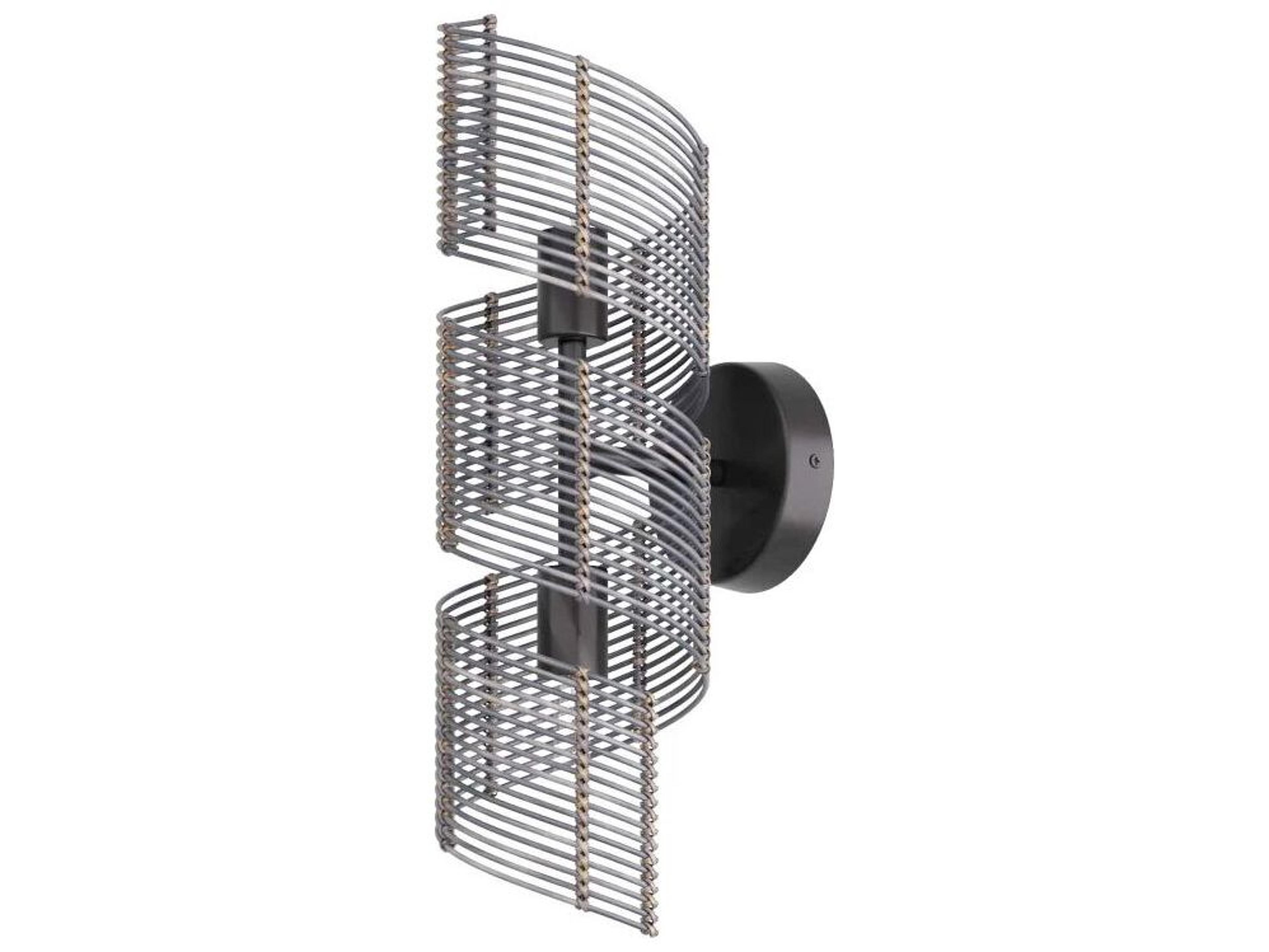 Arteriors Home Tamara 2-Light Dark Gray Stained Wall Sconce