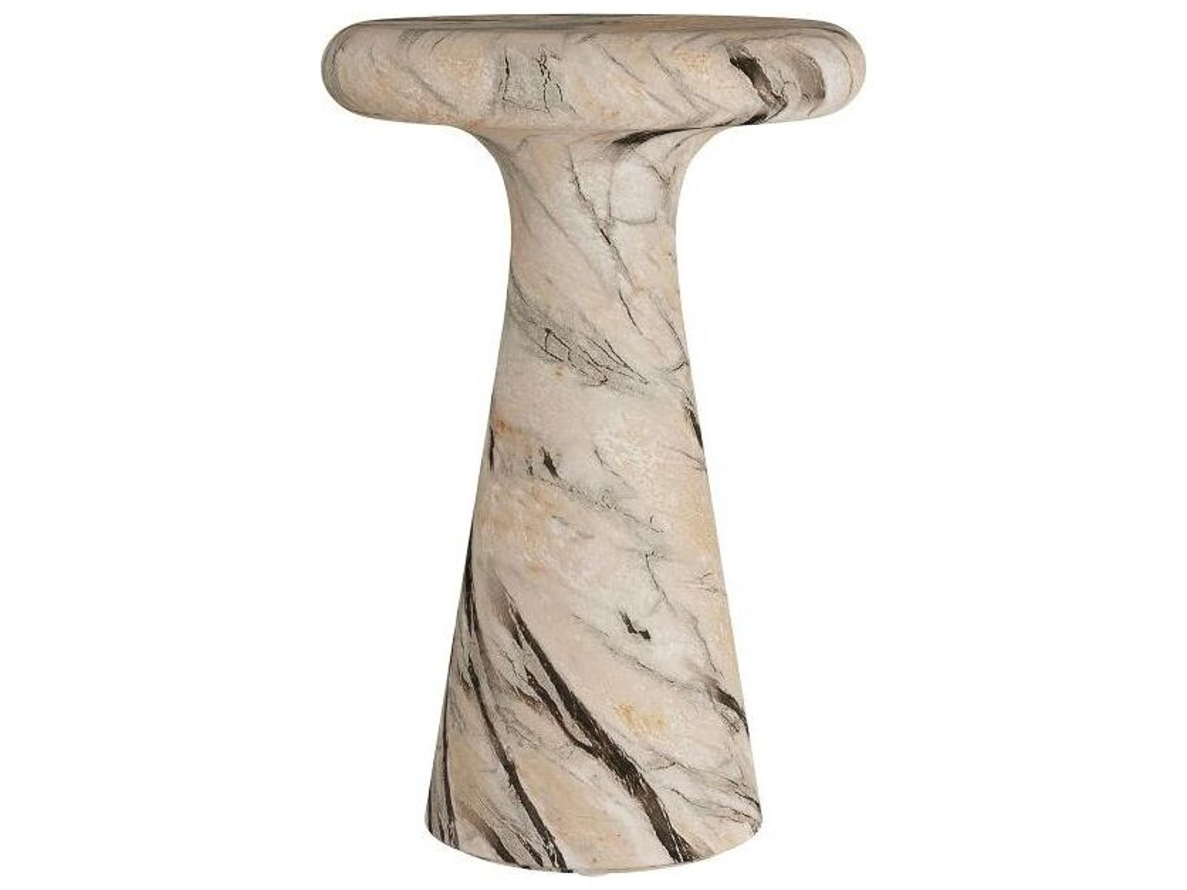 Arteriors Home Zahara Round Mojave Faux Marble End Table