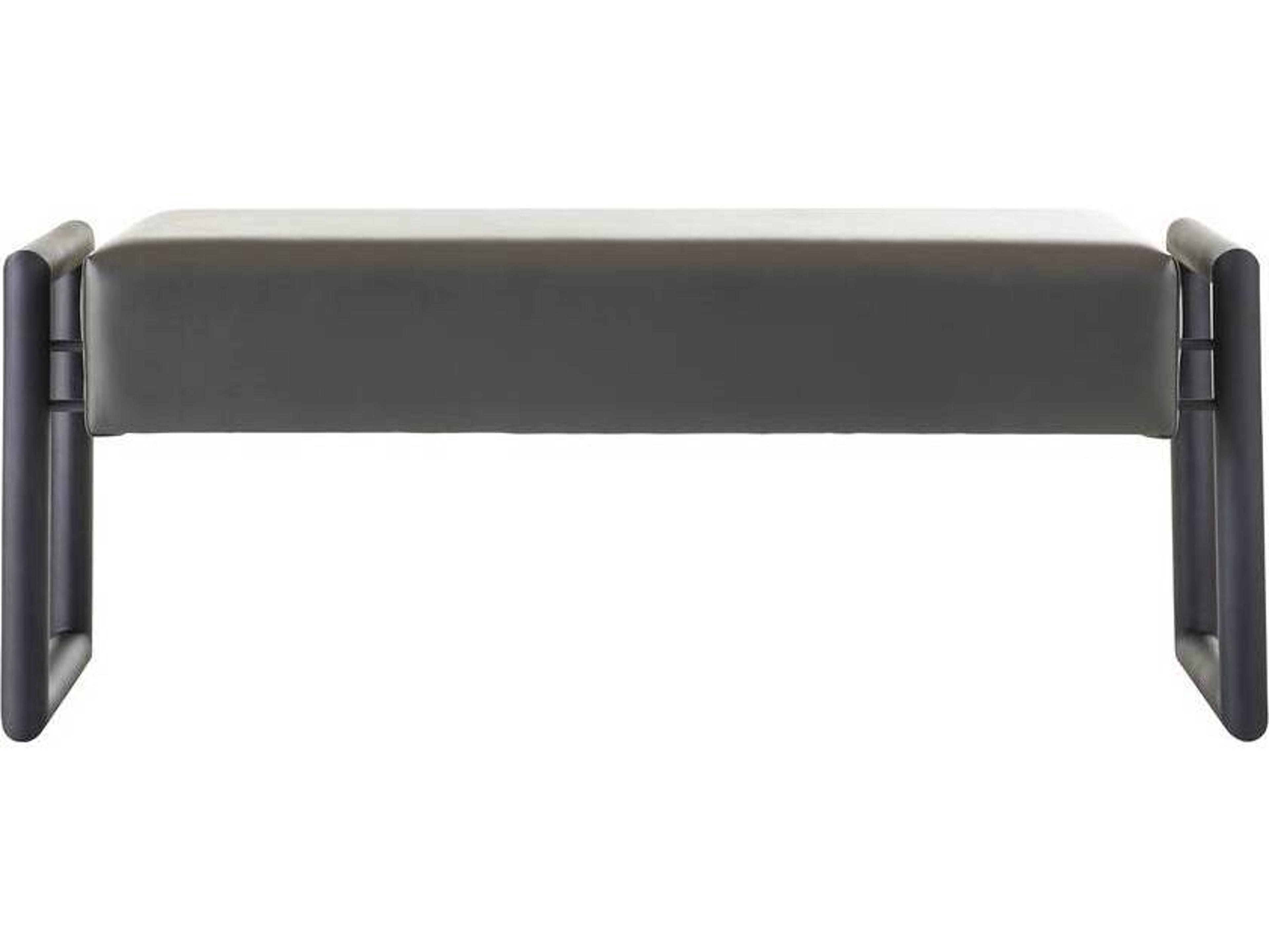 Arteriors Home Willcox Dim Gray Blackened Bronze Leather Accent Bench