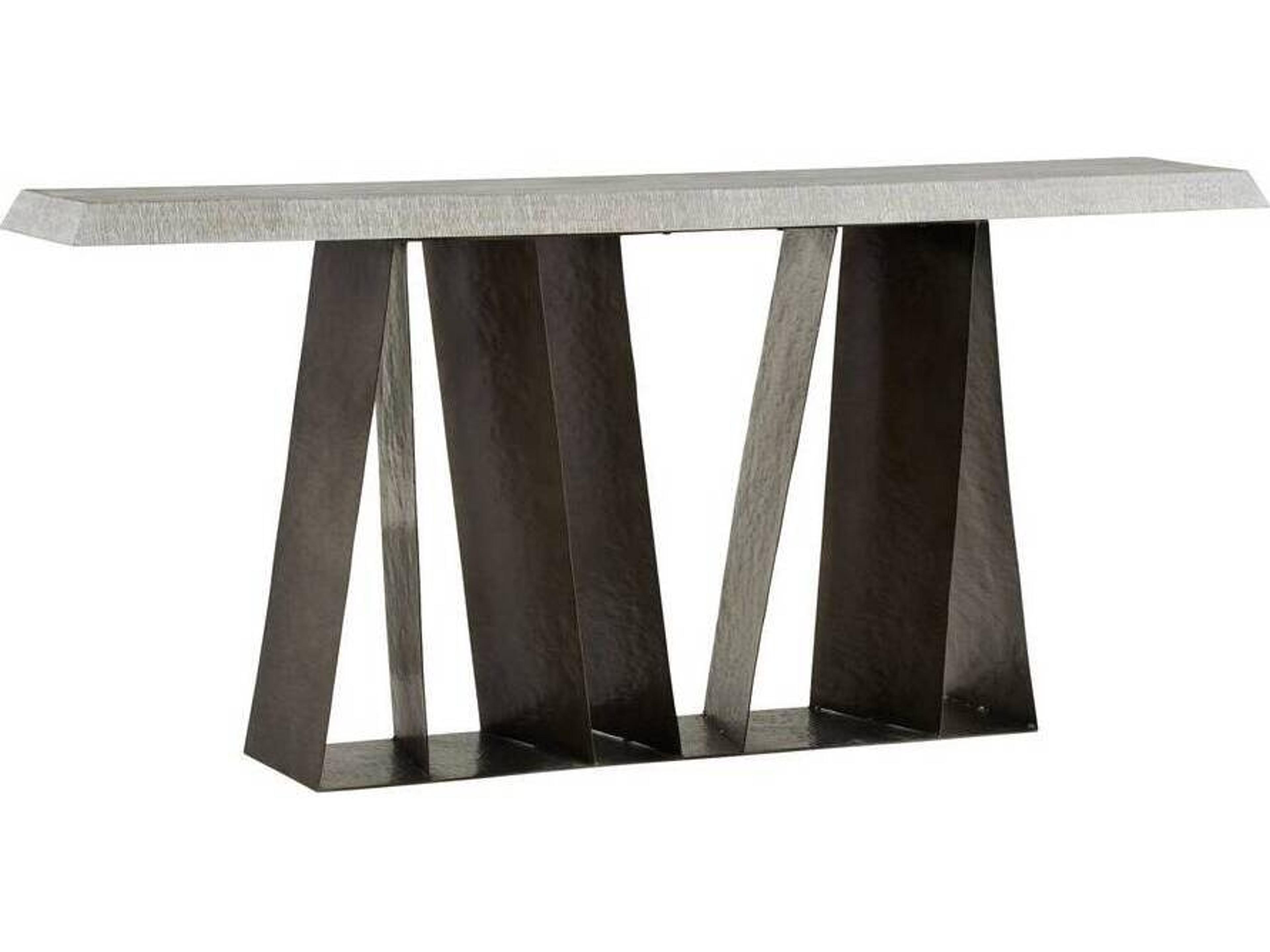 Arteriors Home Rectangular Wood Smoke Carbon Gladstone Console Table