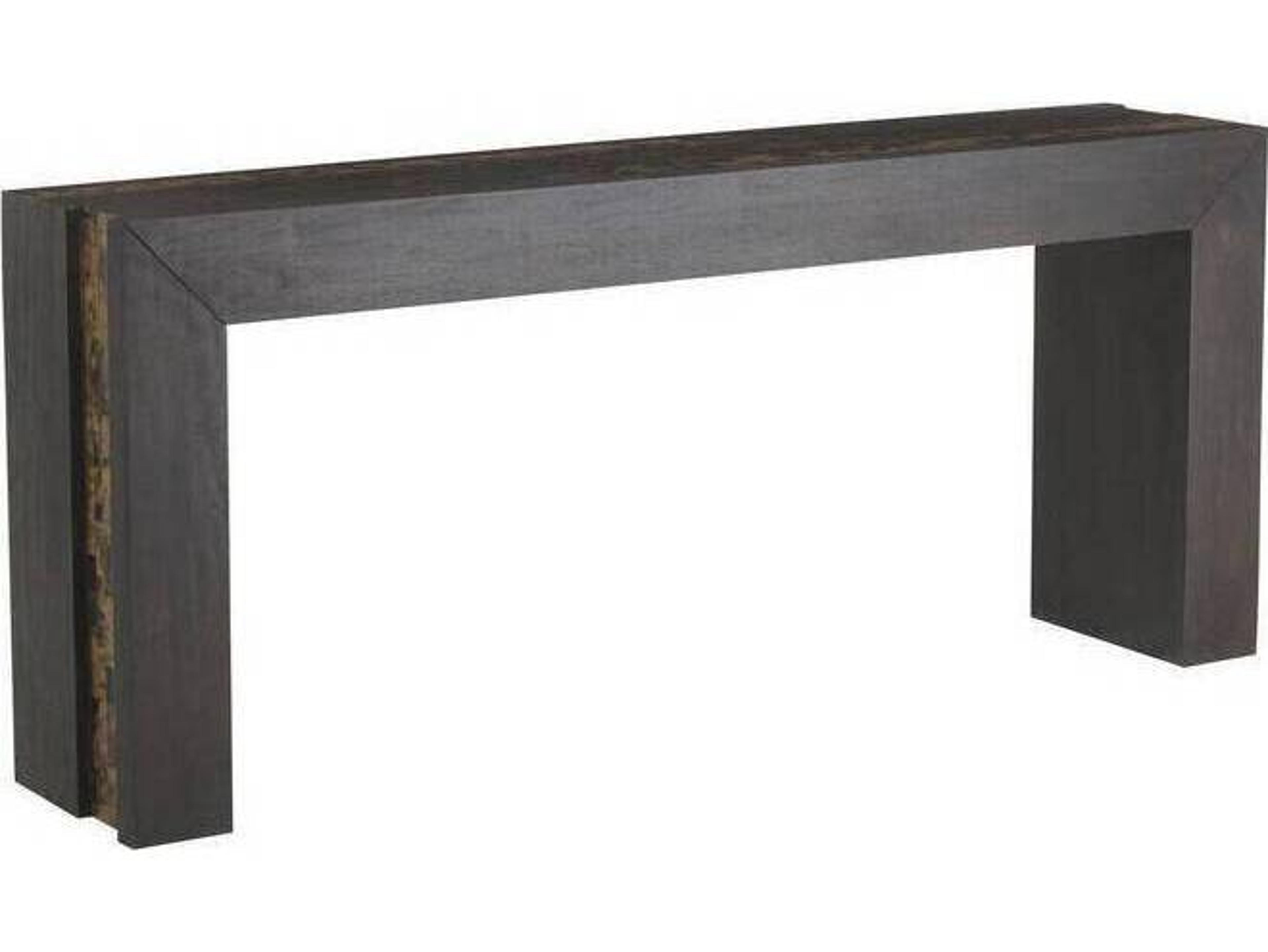 Arteriors Home Kingston Rectangular Wood Umber Natural Faux Horn Brown Console Table
