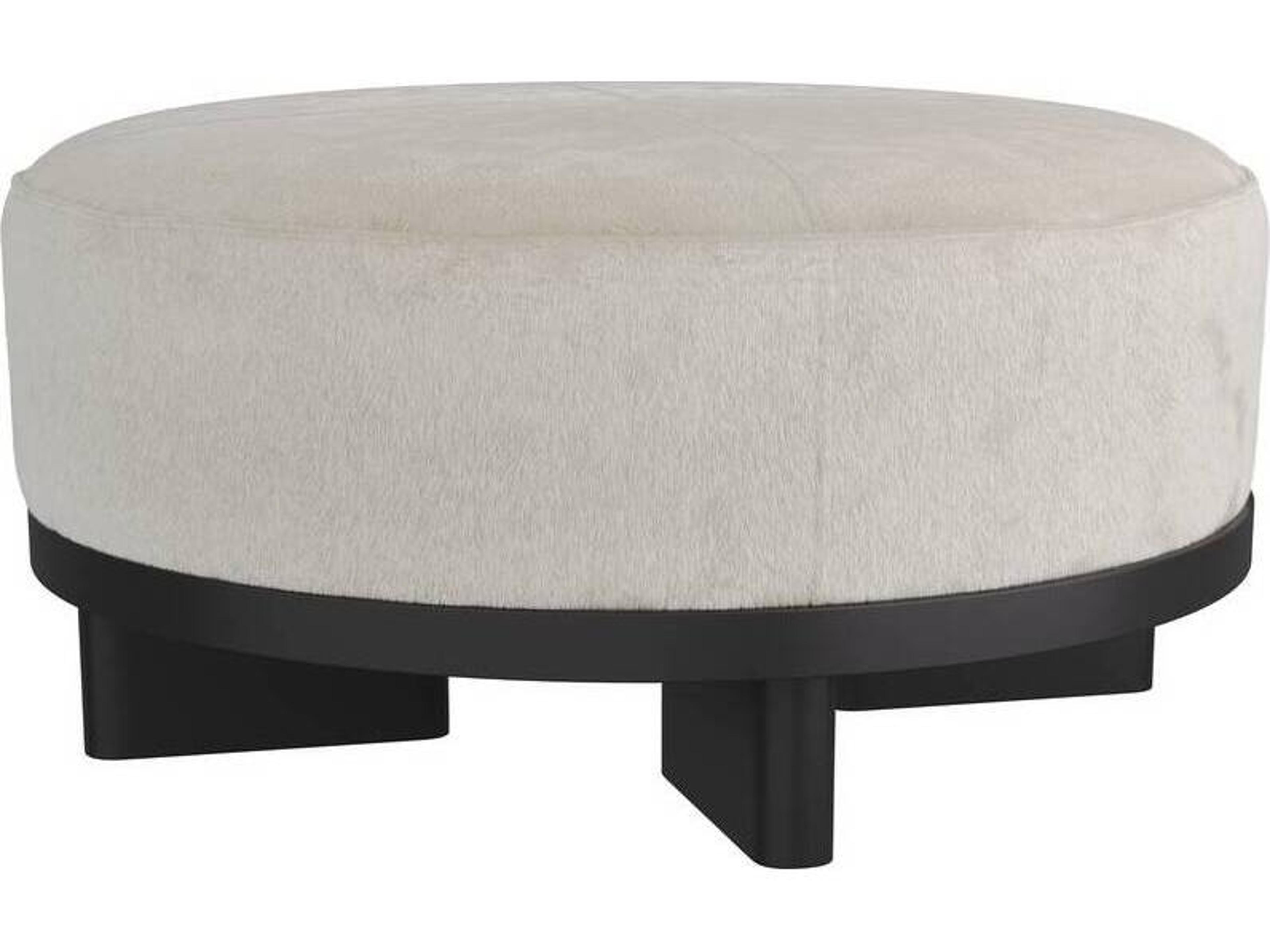 Arteriors Home White Ebony Upholstered Aurora Ottoman