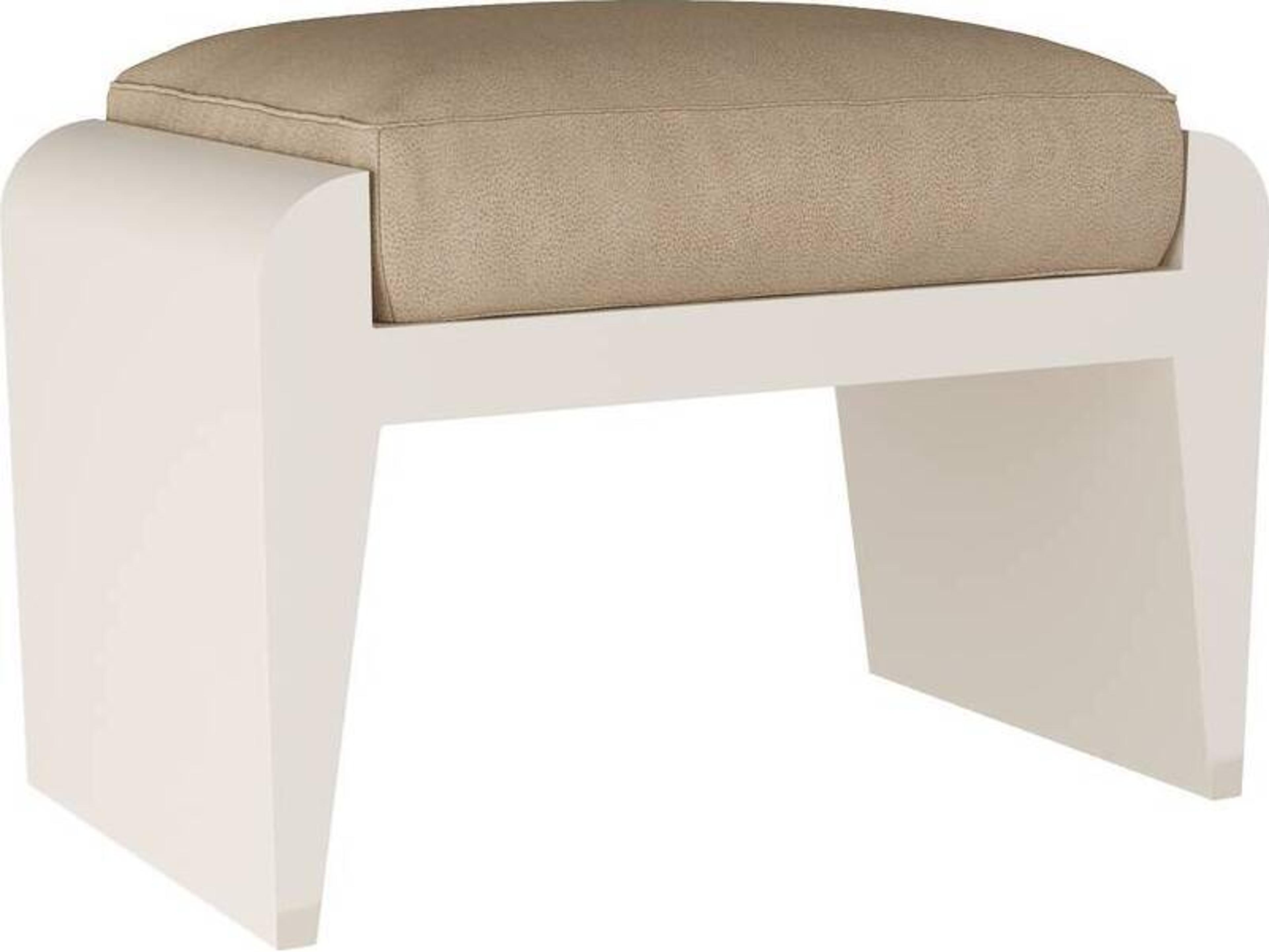 Arteriors Home Alanna Sand Ivory White Upholstered Ottoman
