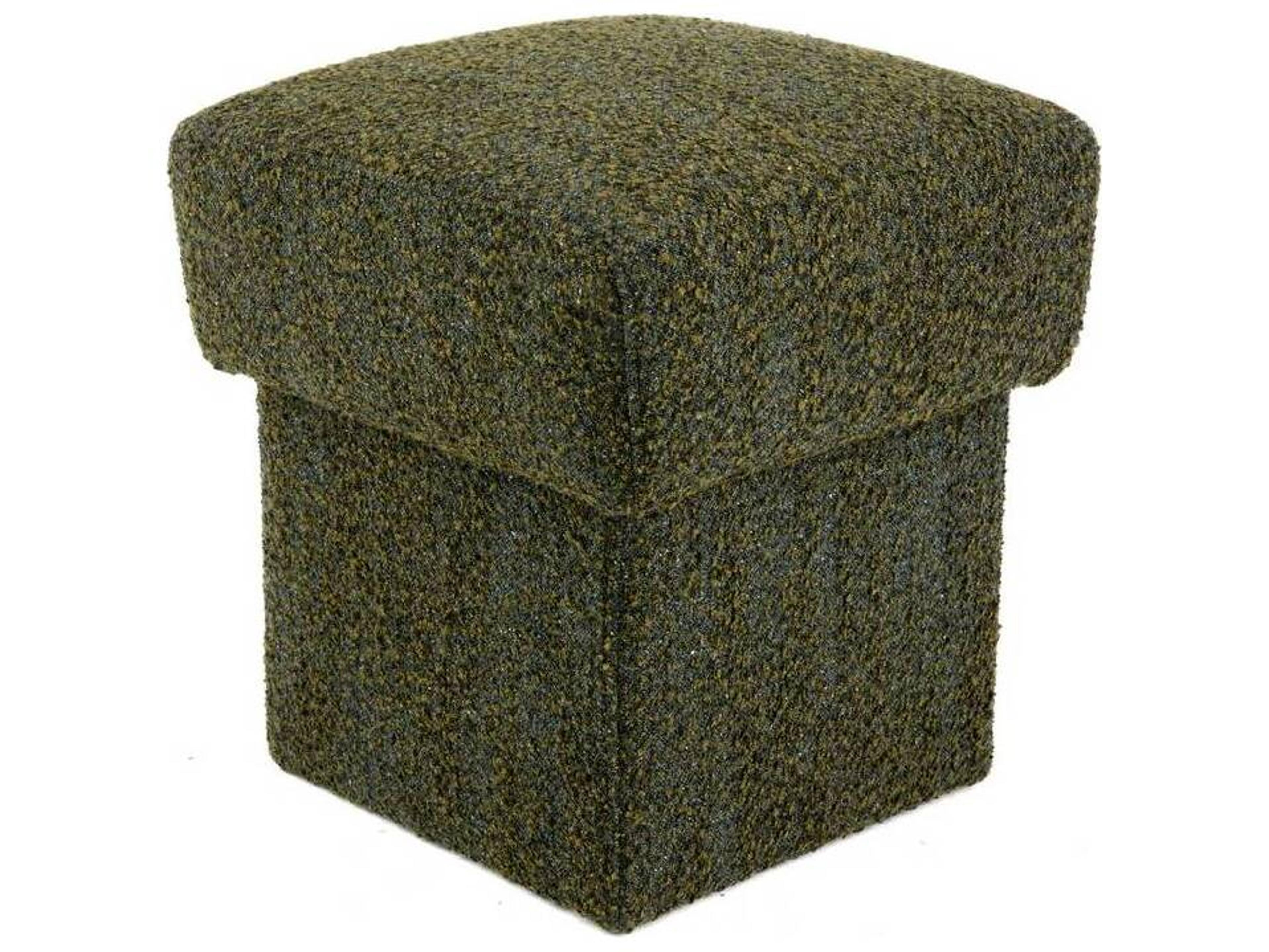 Arteriors Home Olive Green Upholstered Athens Ottoman