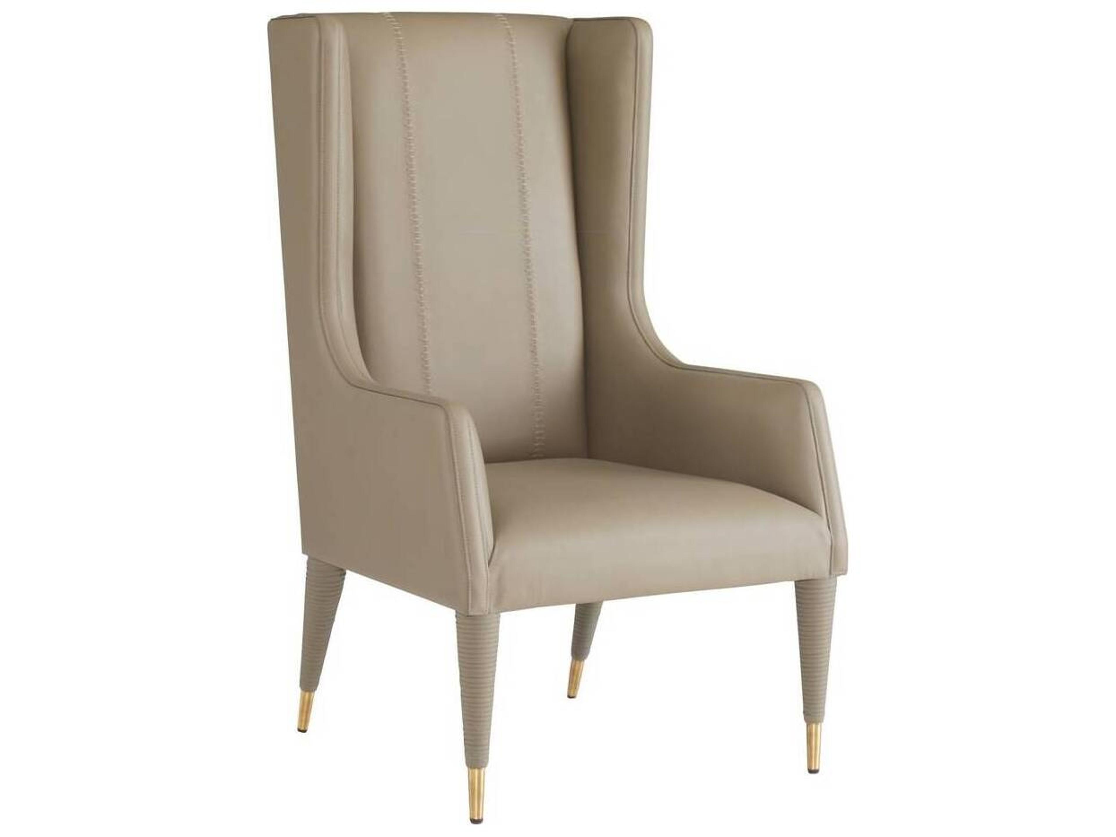 Arteriors Home Beige Leather Accent Chair Hawthorne