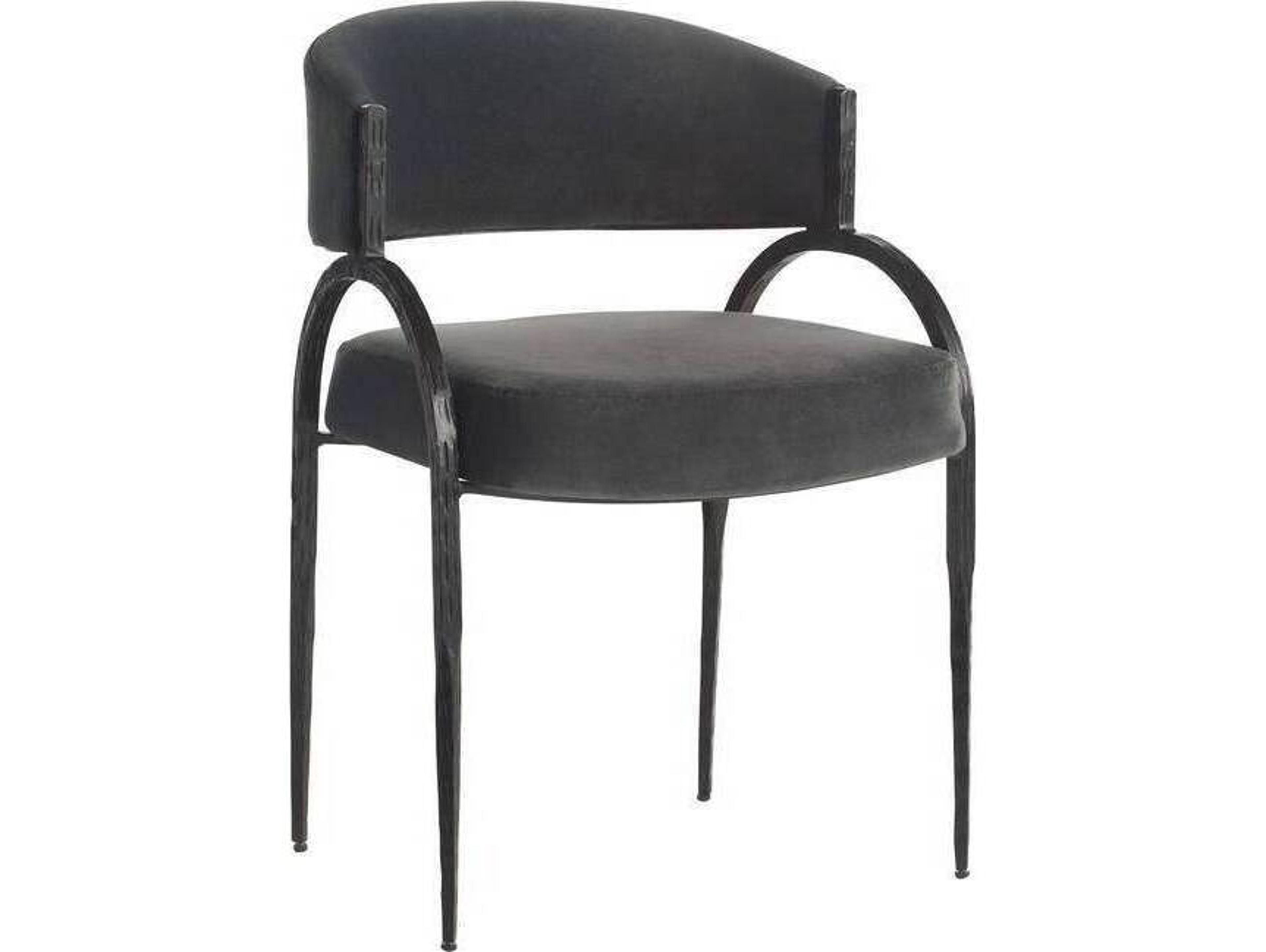 Arteriors Home Bahati Black Upholstered Armless Dining Chair