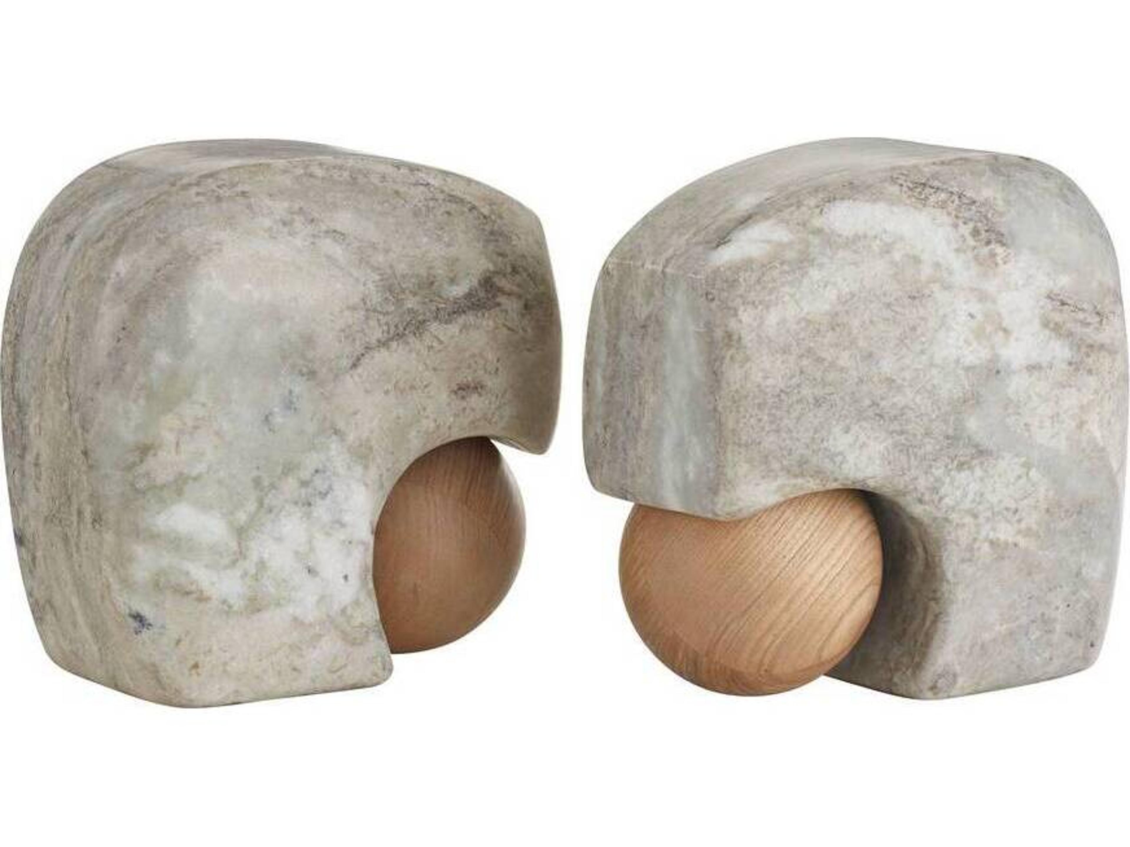 Arteriors Home Melt Gray Natural Bookend