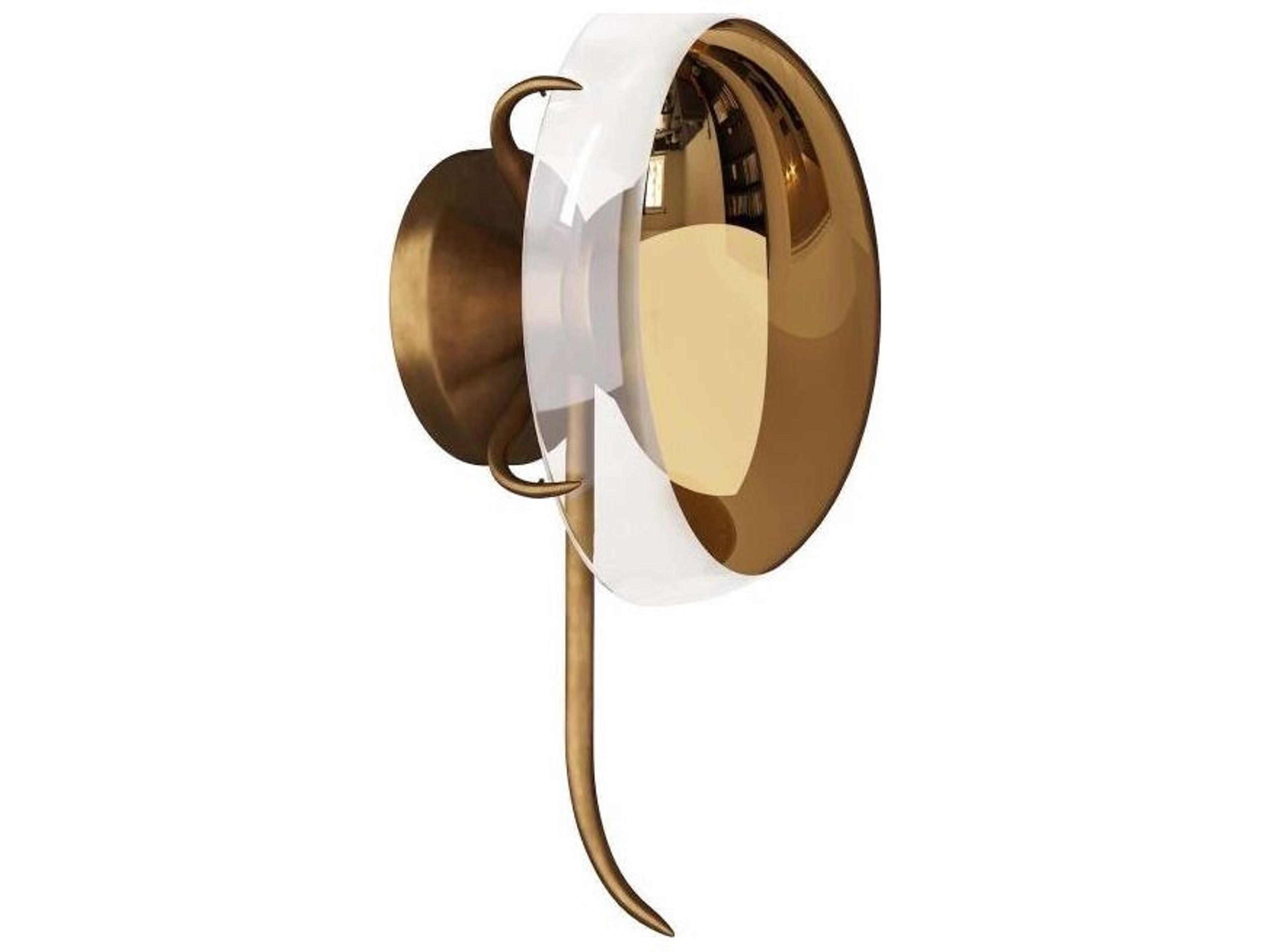 Corona 1-Light Gold Ombre Antique Brass Wall Sconce