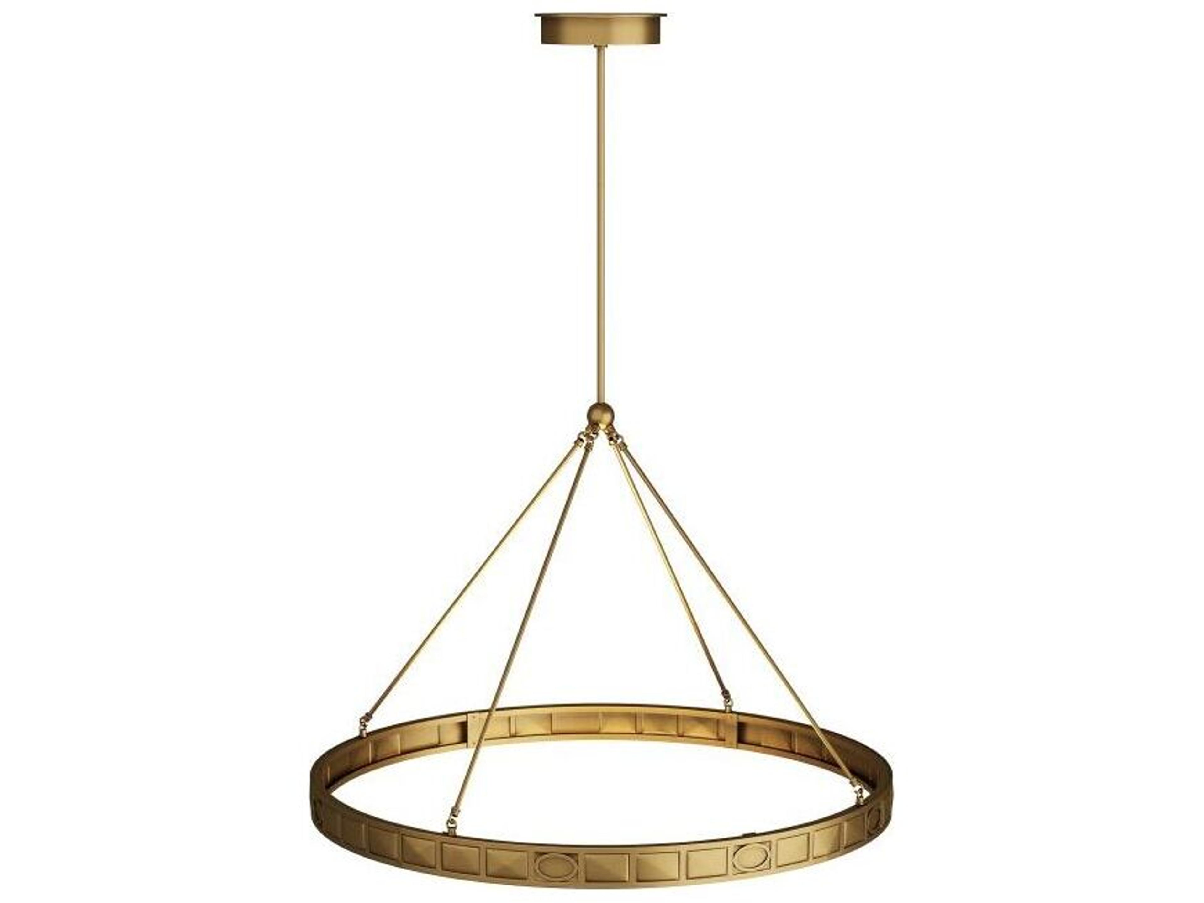 Arteriors Home Empire 1-Light Antique Brass Clear Round Chandelier