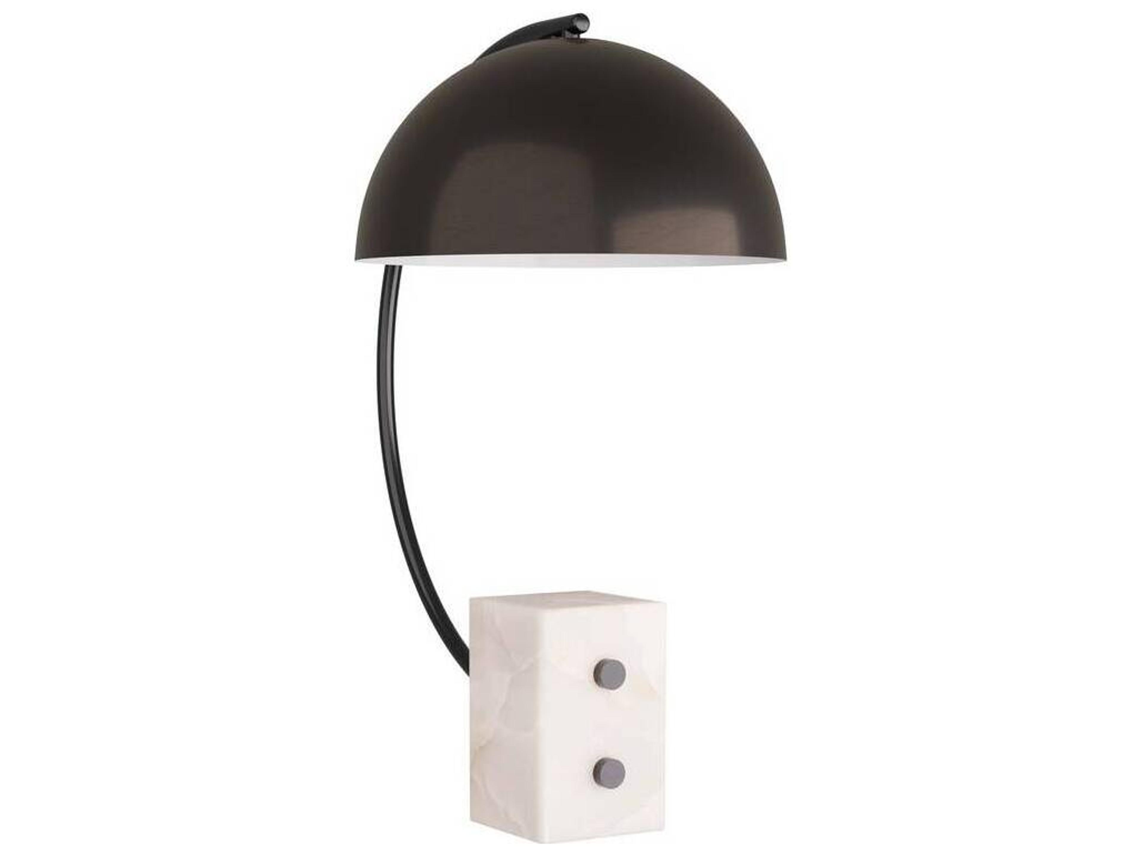 Arteriors Home Weslan English Bronze White Table Lamp