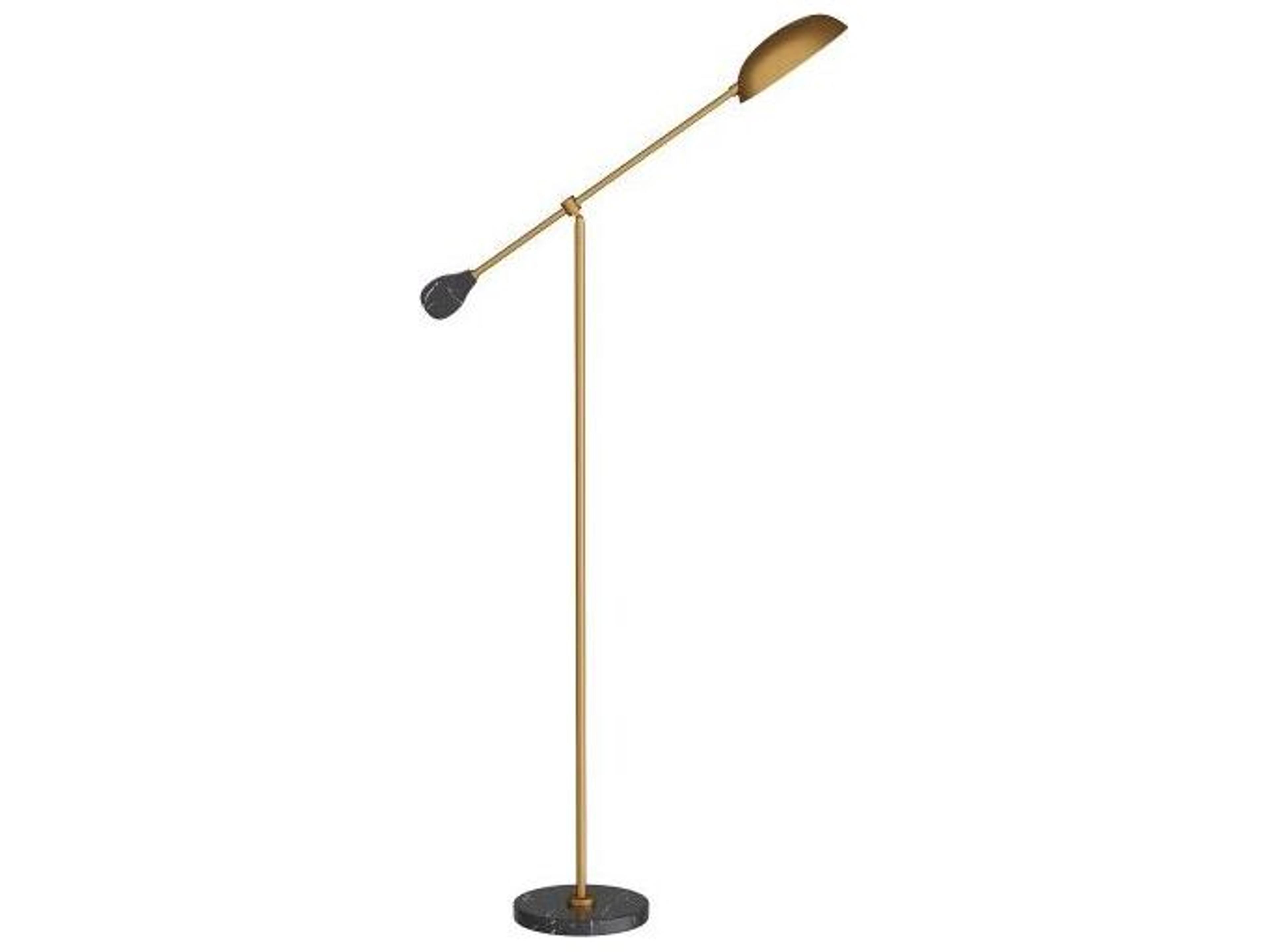 Arteriors Home Alaric Antique Brass Black Floor Lamp