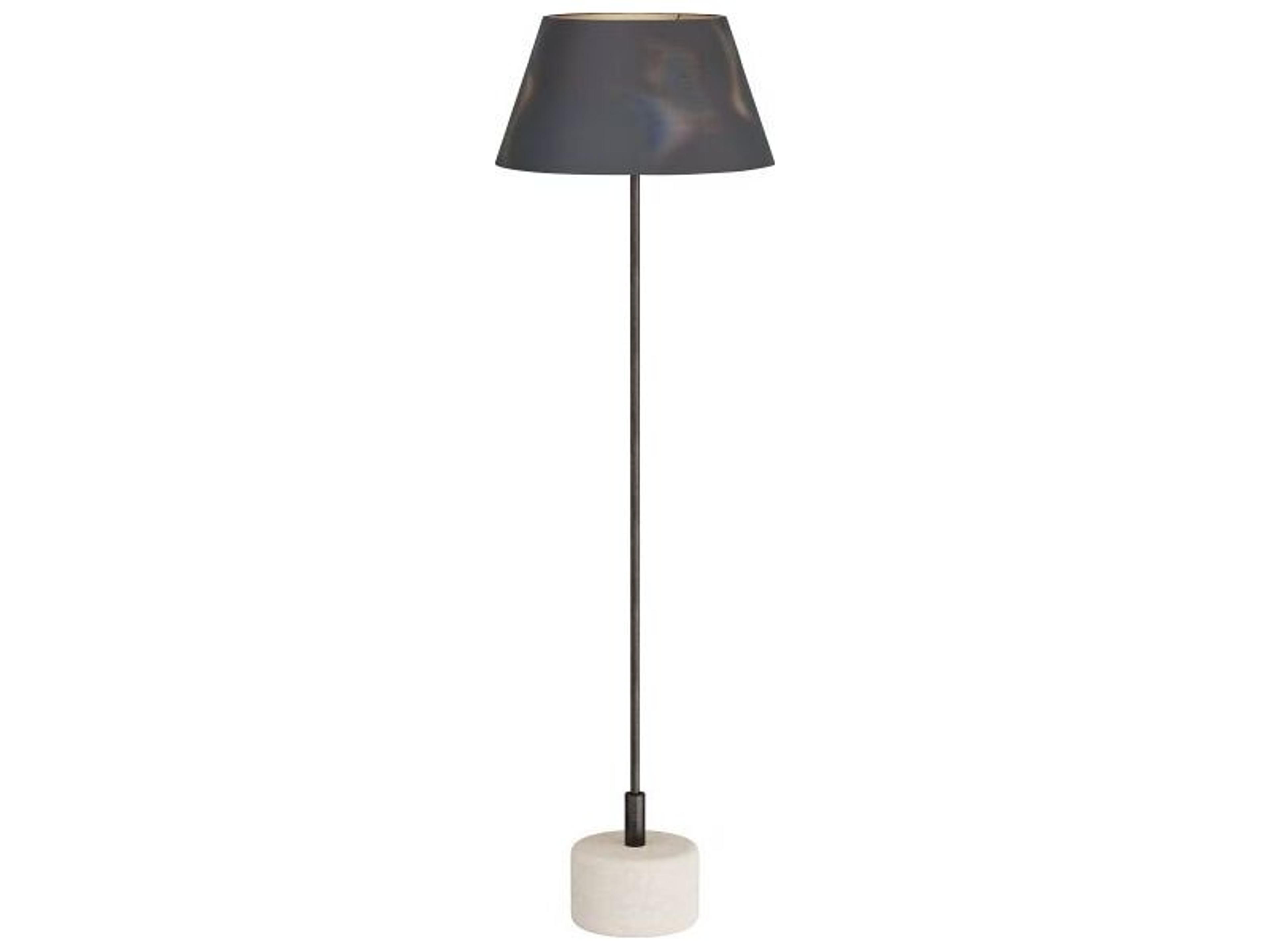 Arteriors Home Xena Burnt Iron White Black Floor Lamp