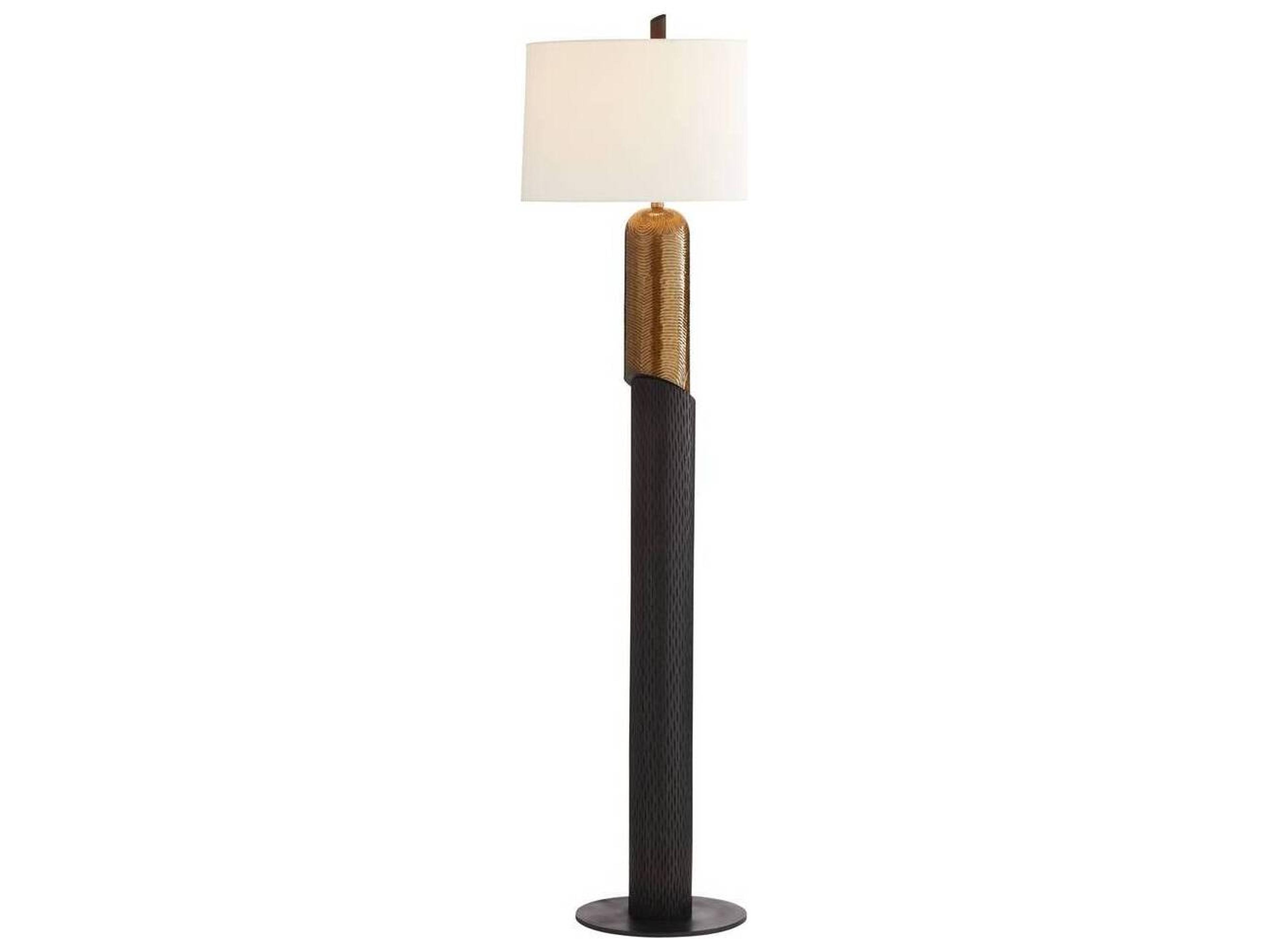 Arteriors Home Hartford Black Antique Brass Clad Floor Lamp