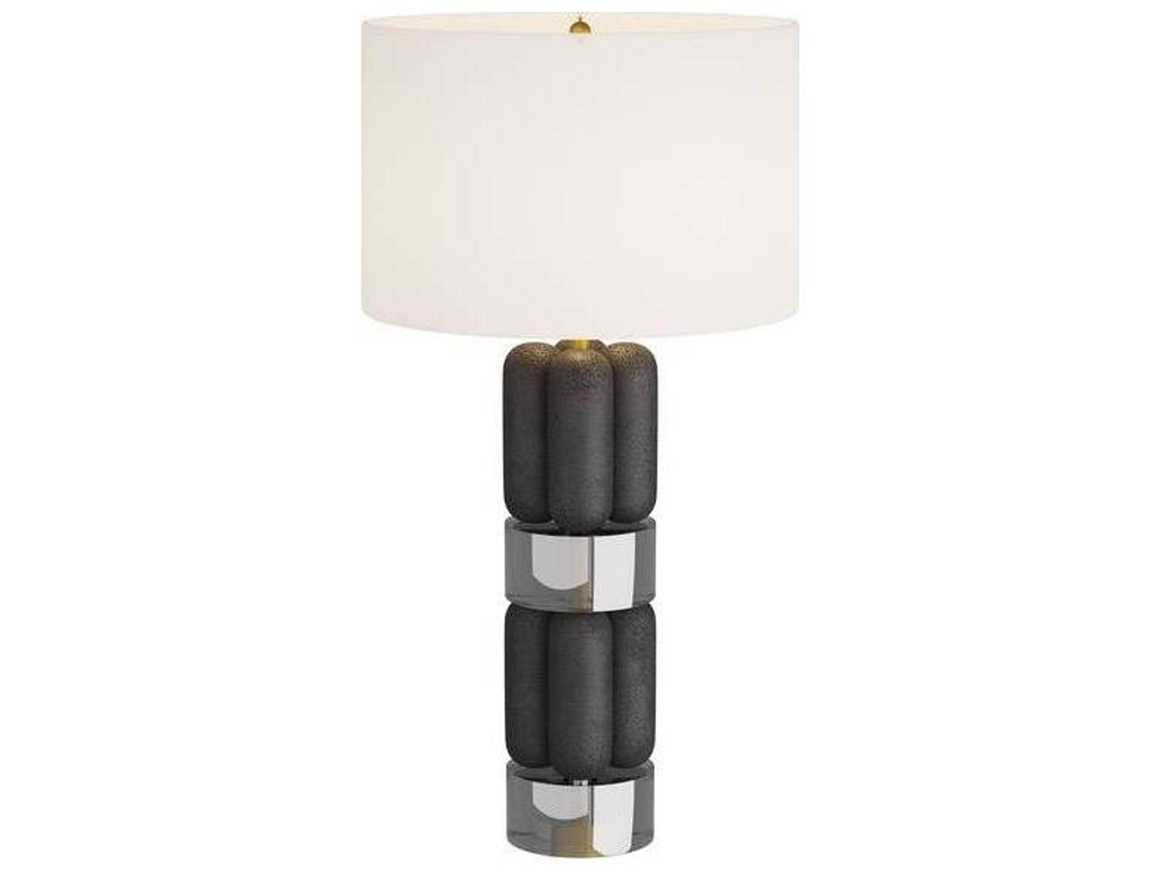 Arteriors Home Bronson Charcoal Smoke Black Buffet Lamp