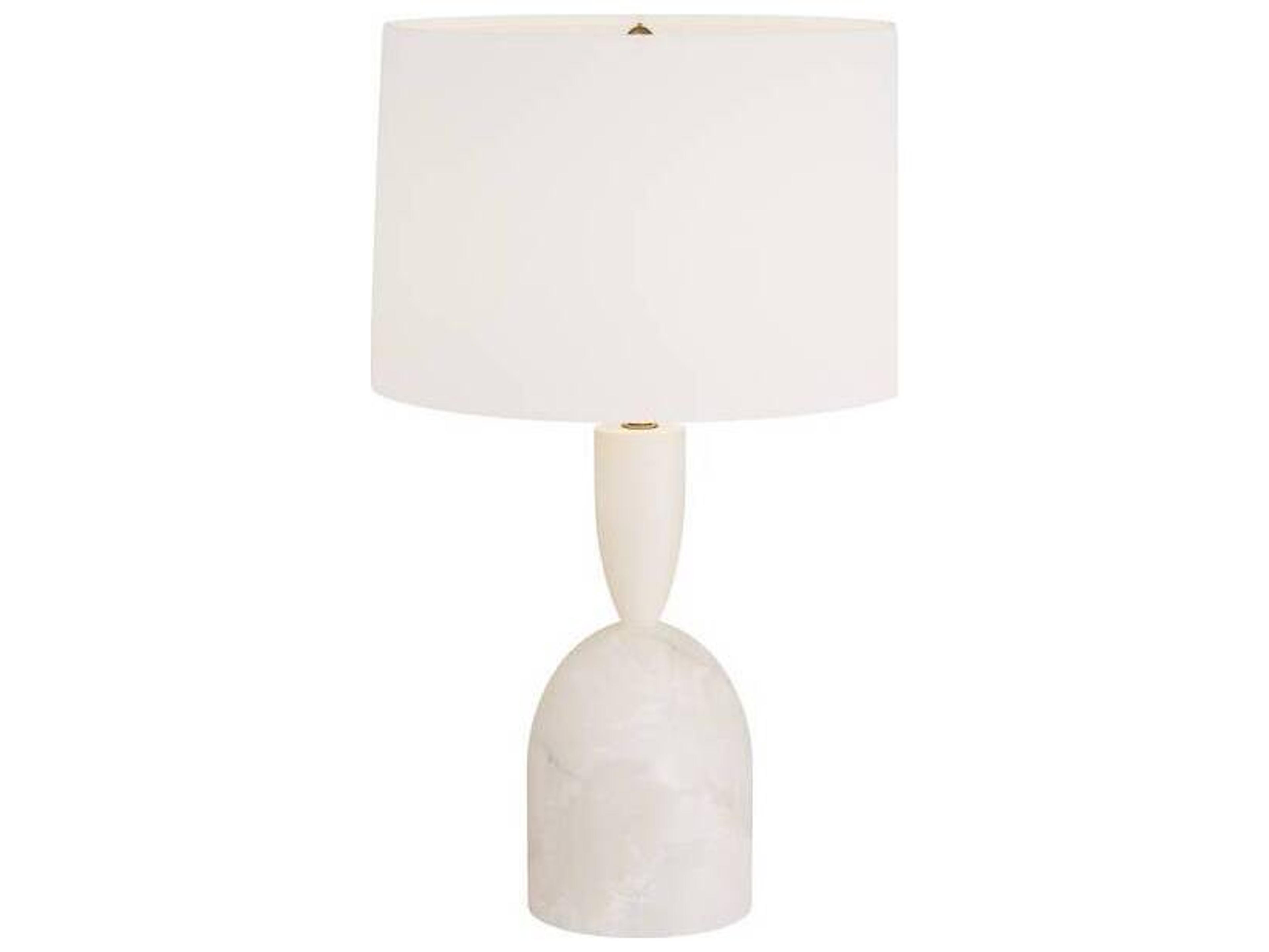 Arteriors Home Brighton White Antique Brass Buffet Lamp