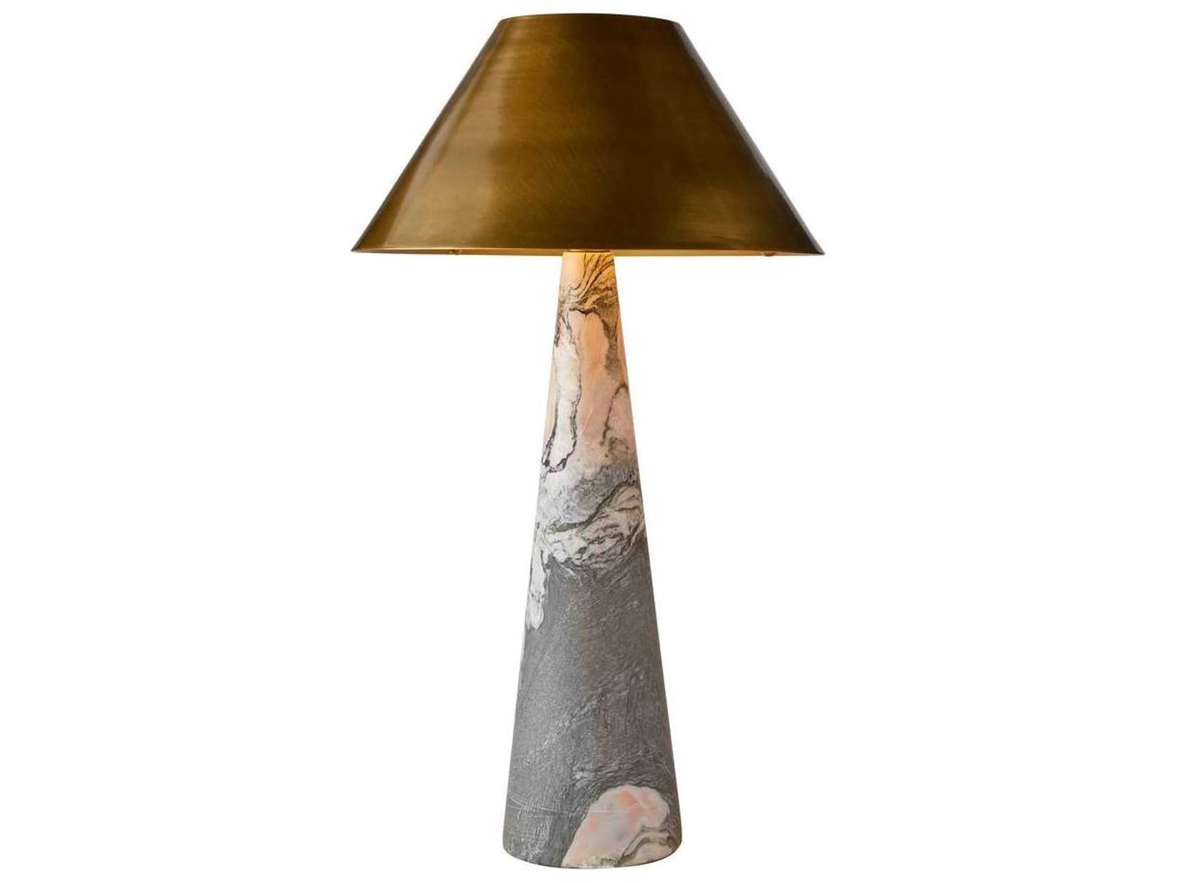 Arteriors Home Chanell Calacatta Viola Antique Brass Buffet Lamp