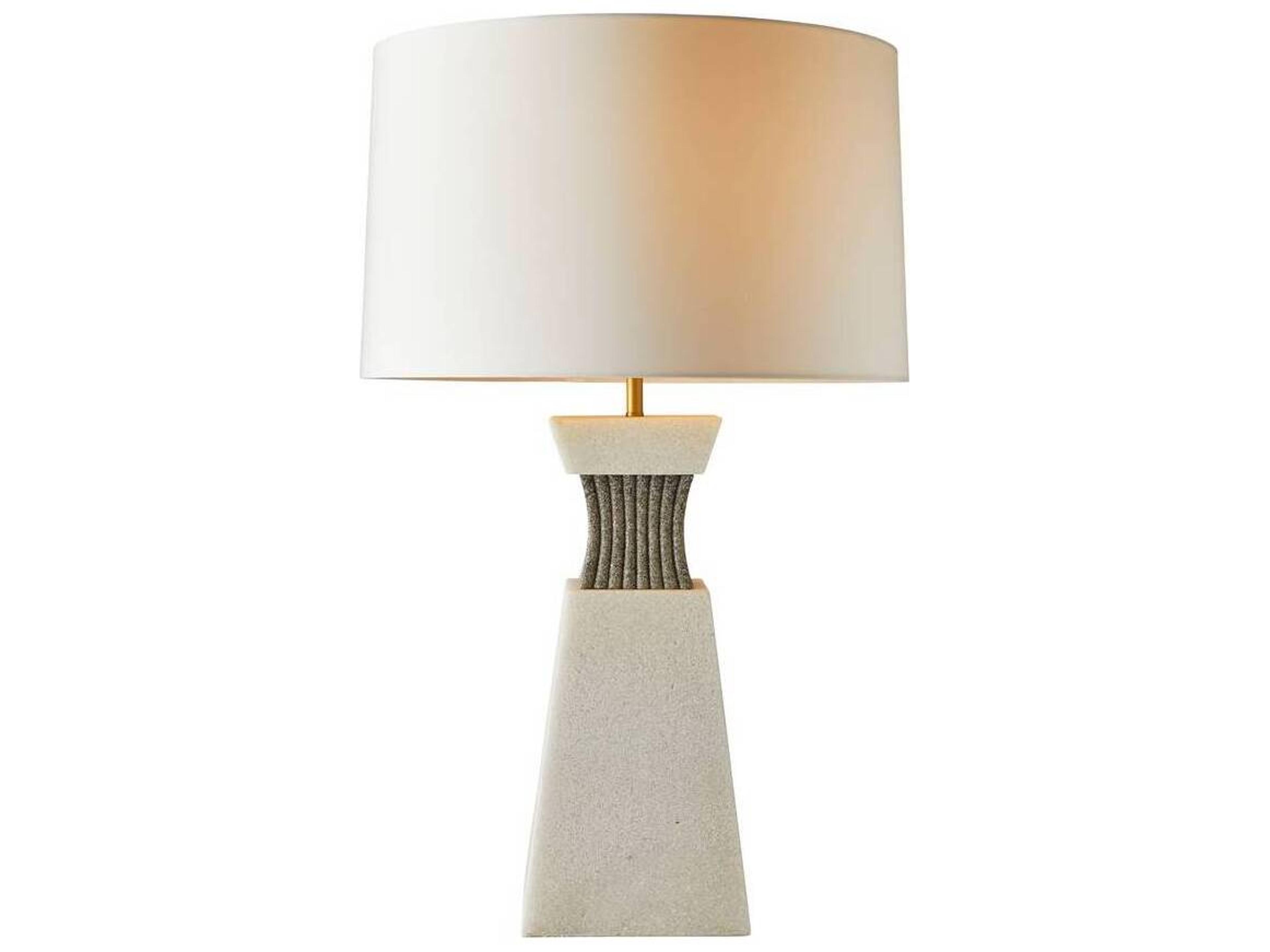 Arteriors Home Dynasty Ivory Graphite Off White Traditional Buffet Lamp