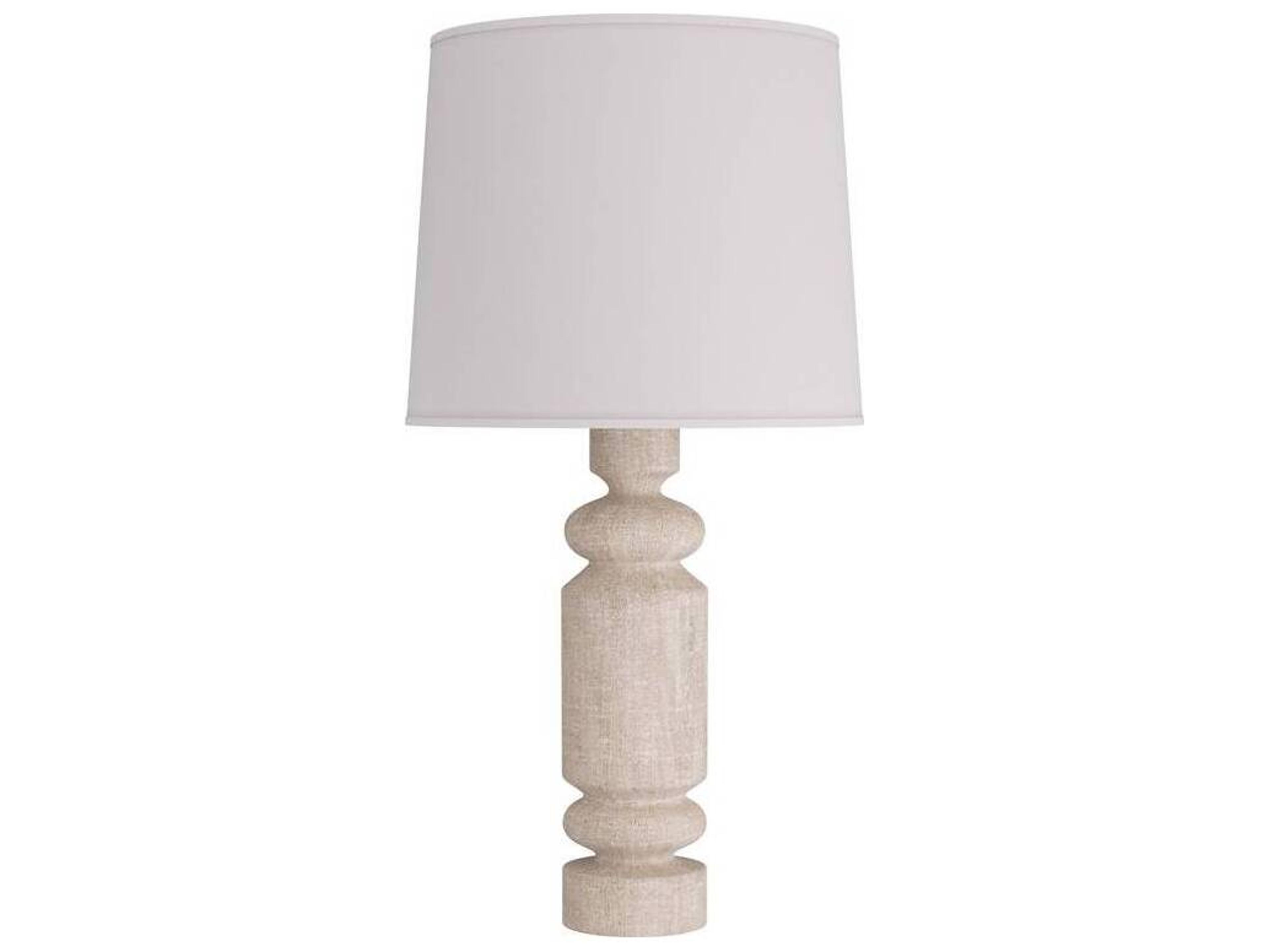 Arteriors Home Woodrow Limewash Antique Brass White Buffet Lamp