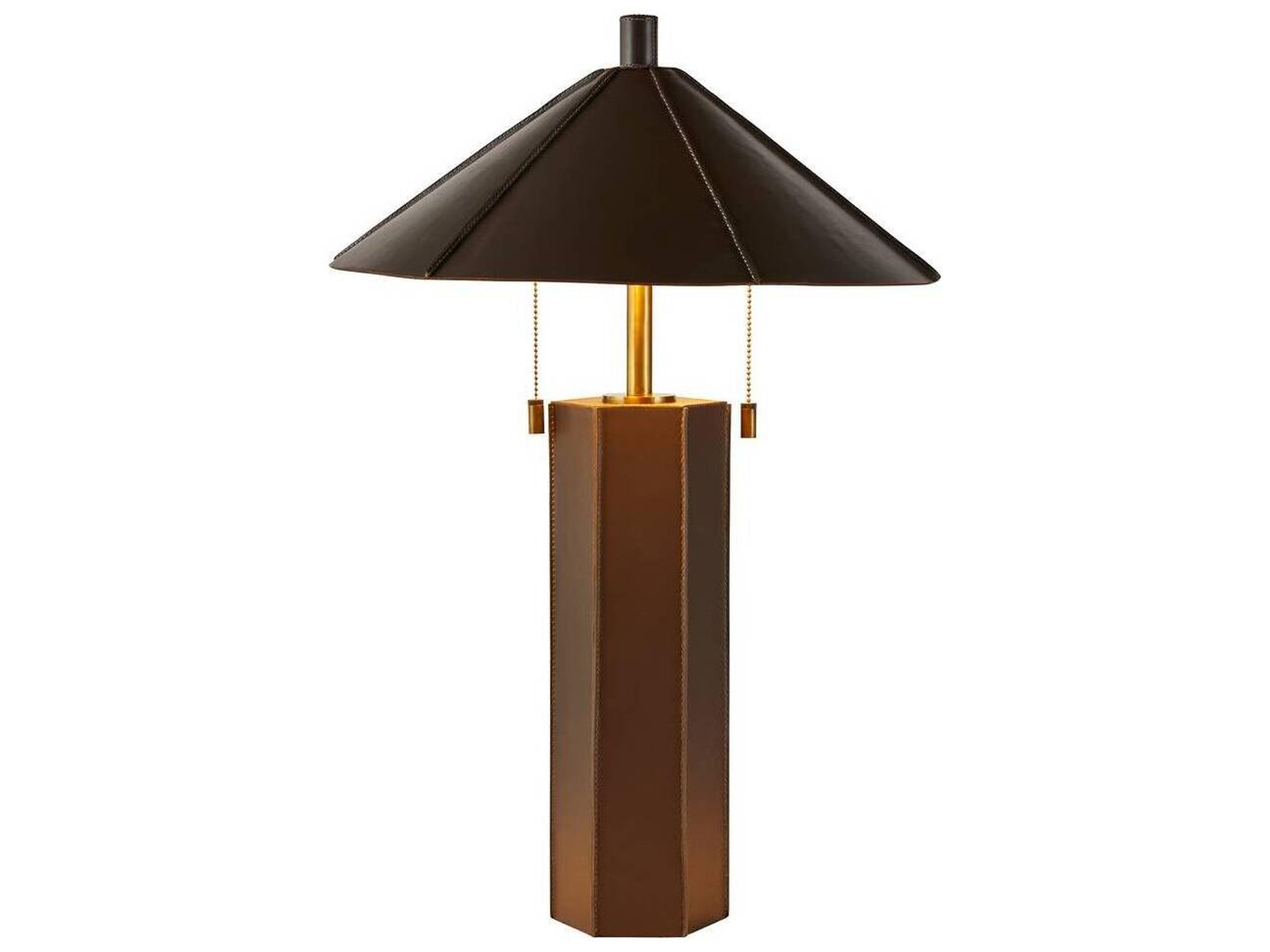 Arteriors Home Cantrell Graphite Antique Brass Black Buffet Lamp