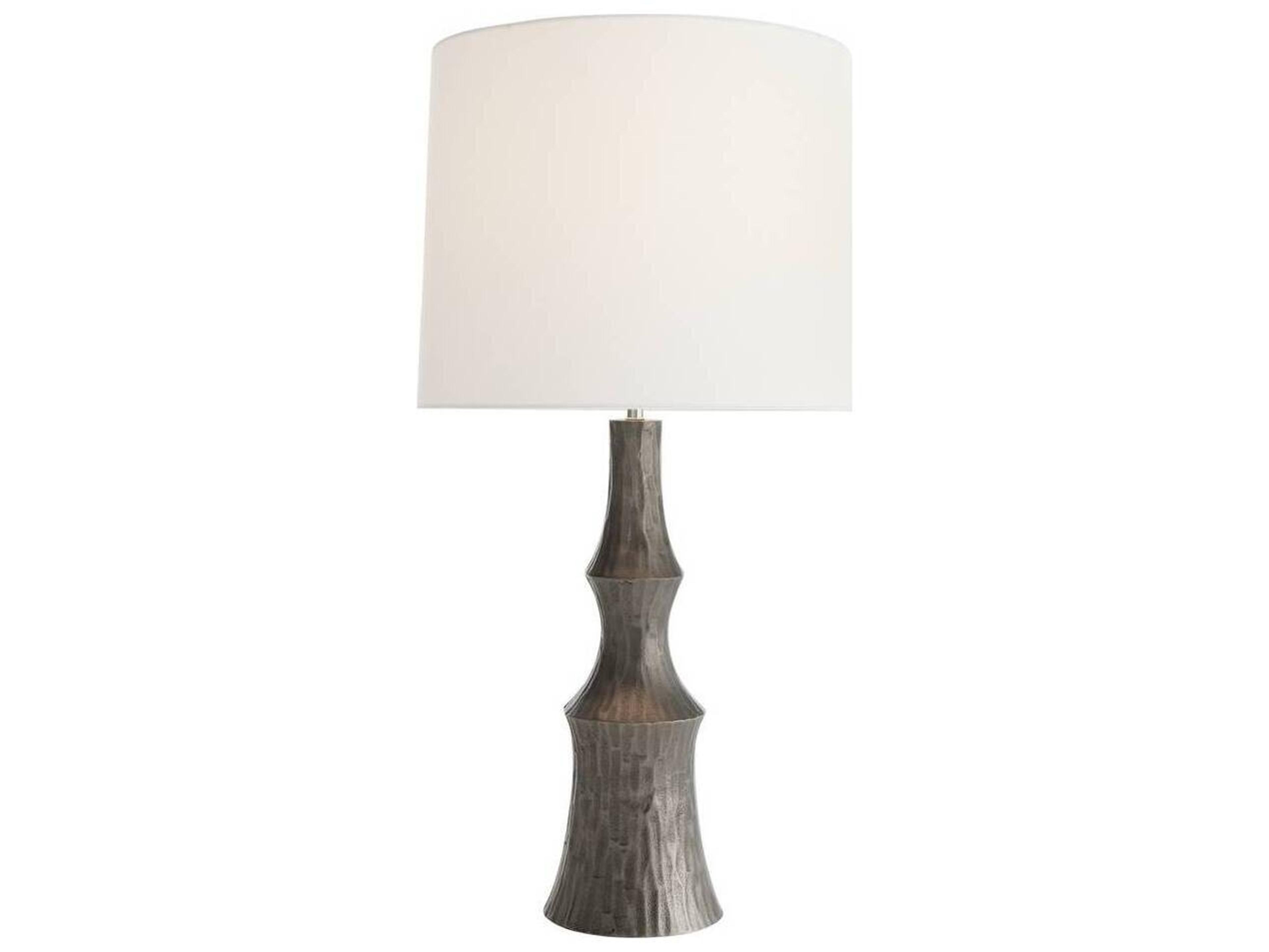 Arteriors Home Grainger Graphite Polished Nickel Black Buffet Lamp