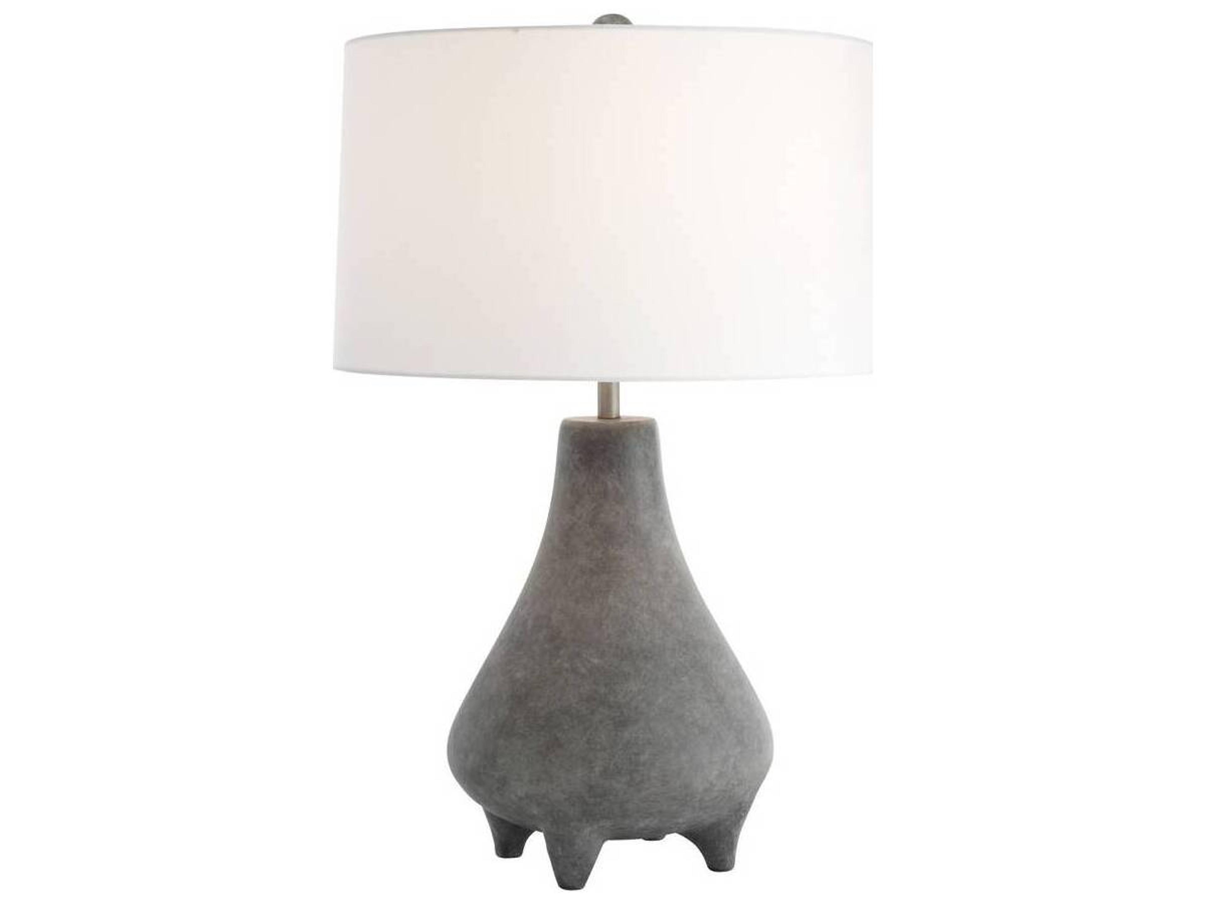 Arteriors Home Granada Rhino Antique Brass Gray Buffet Lamp