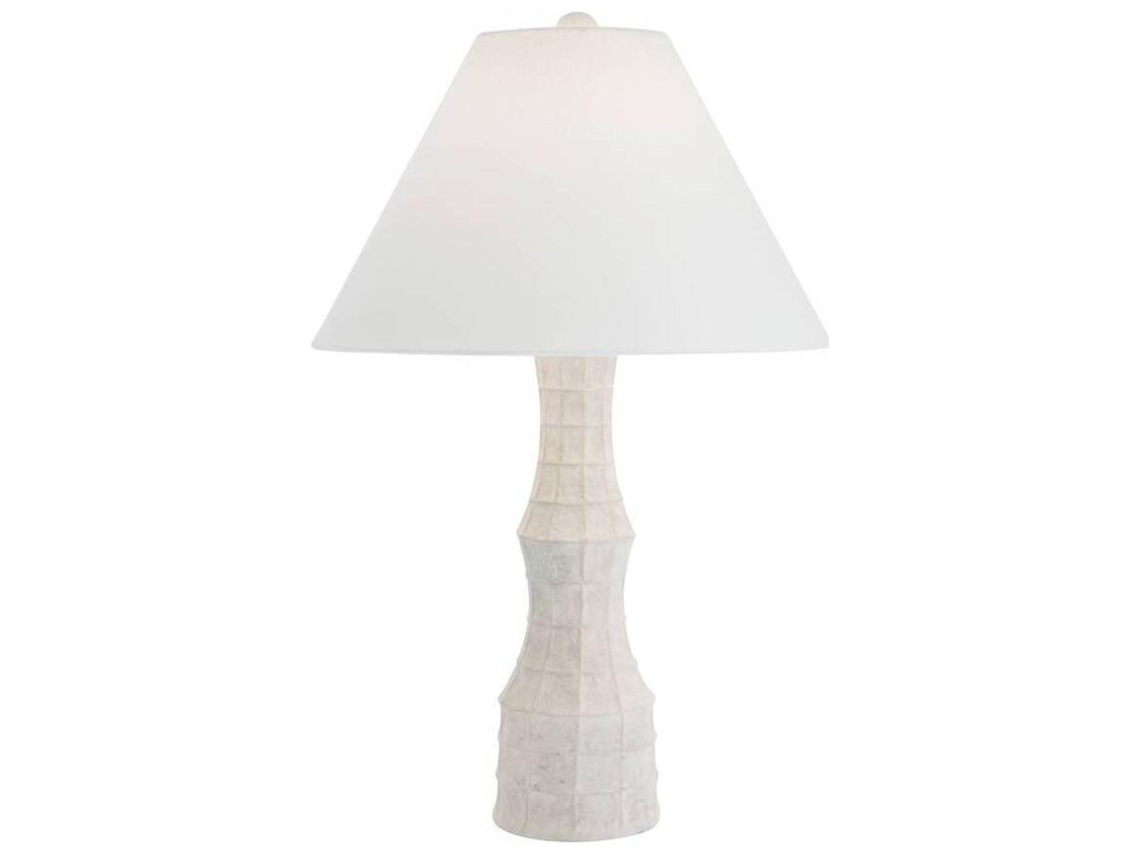 Arteriors Home Francine Egg Shell Antique Brass White Buffet Lamp