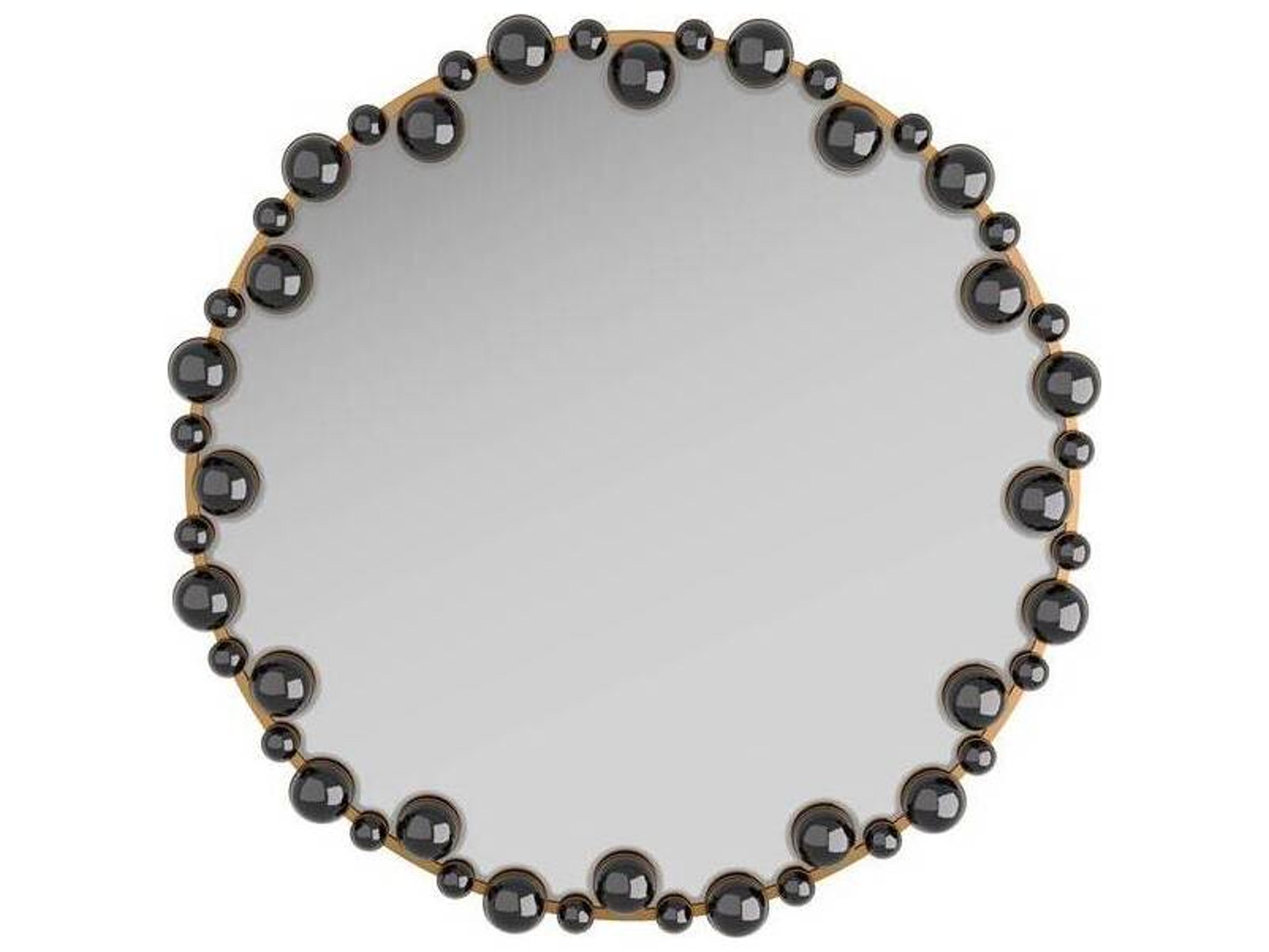 Arteriors Home Black Antique Brass Wall Mirror Round