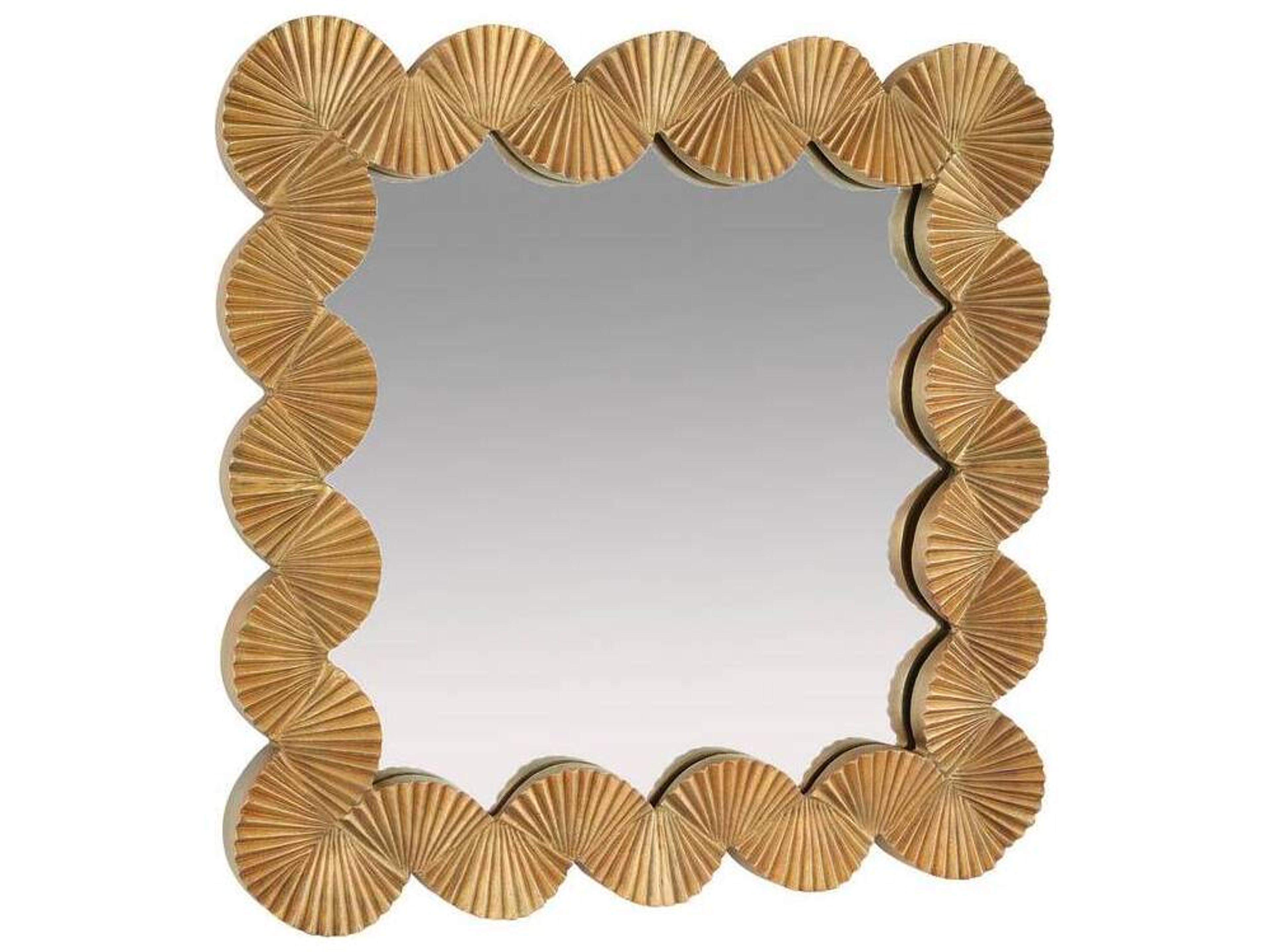 Arteriors Home Antique Brass Plain Wall Mirror Square